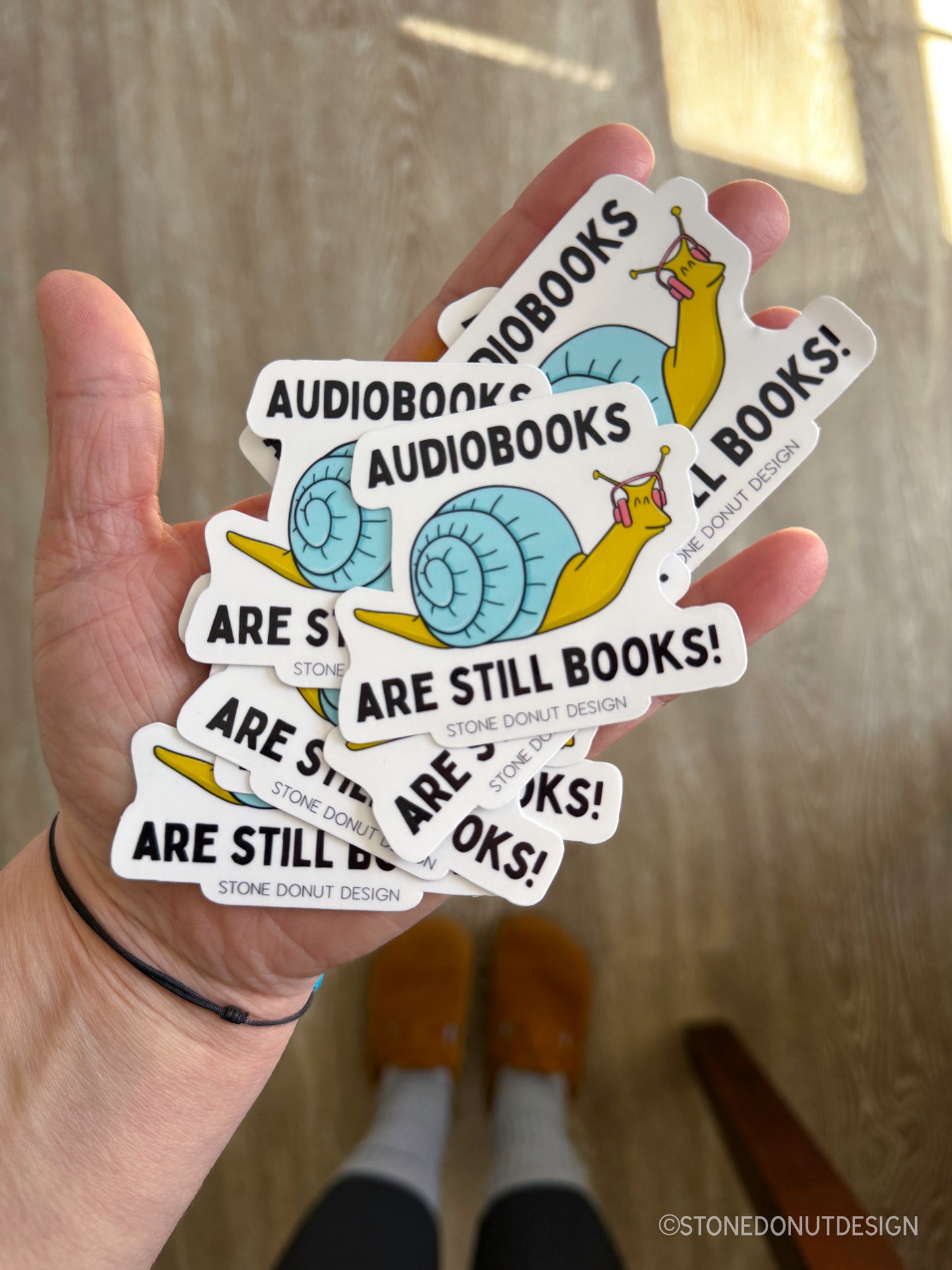 Audiobooks Are Still Books Snail Sticker