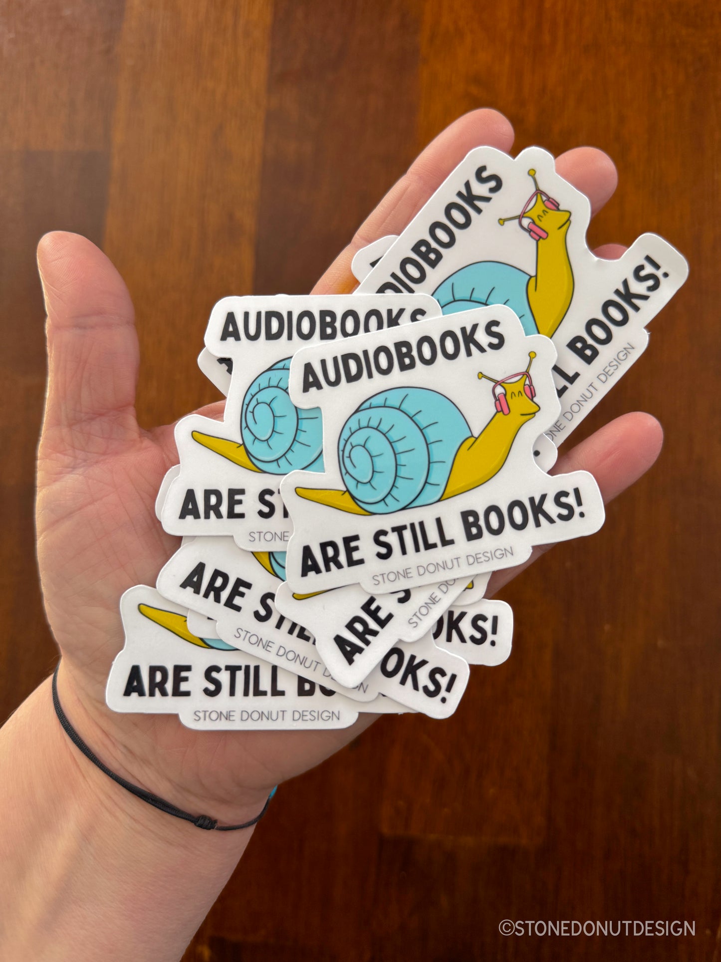 Audiobooks Are Still Books Snail Sticker