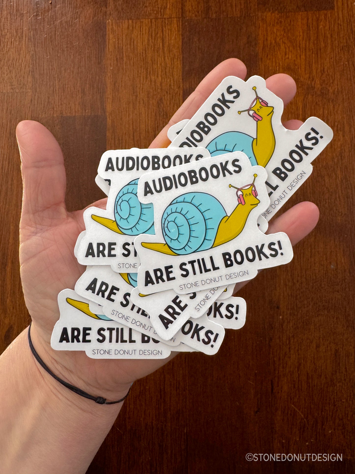 Audiobooks Are Still Books Snail Sticker