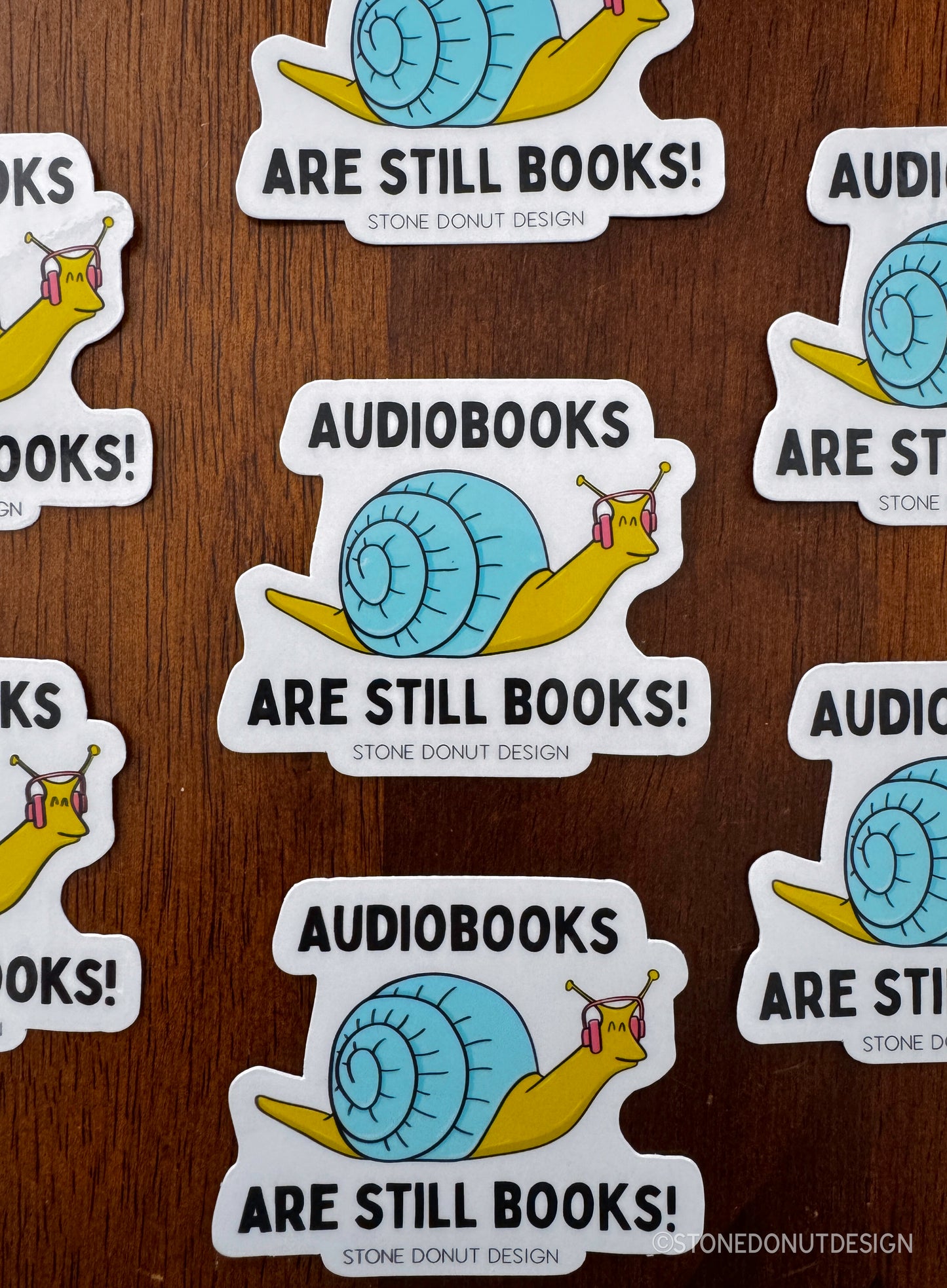 Audiobooks Are Still Books Snail Sticker