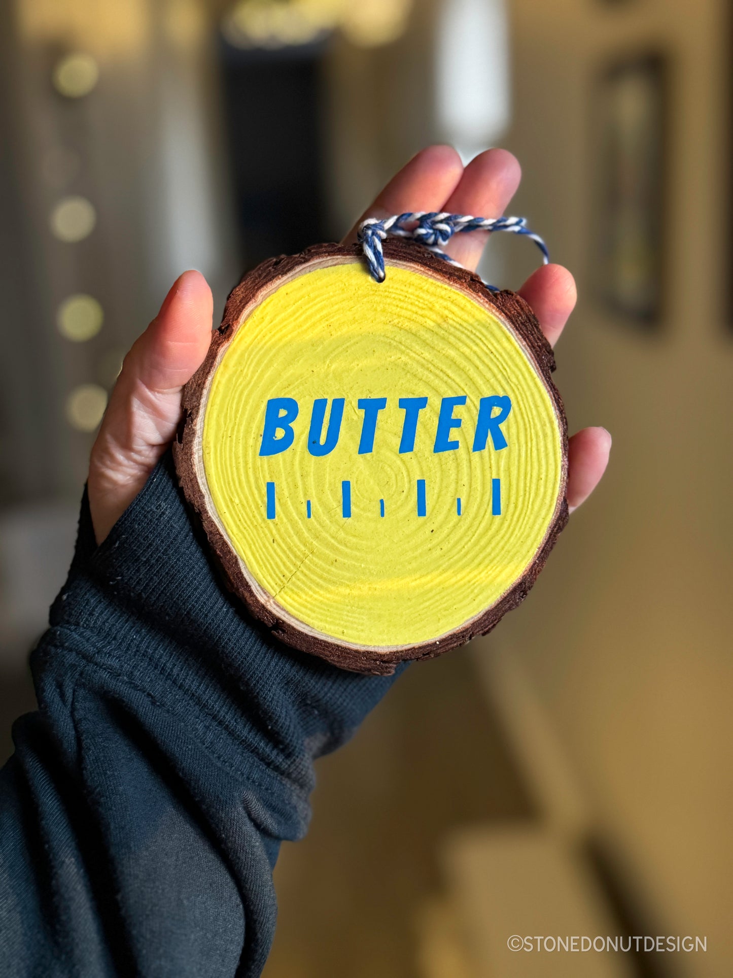Butter Wood Slice Ornament