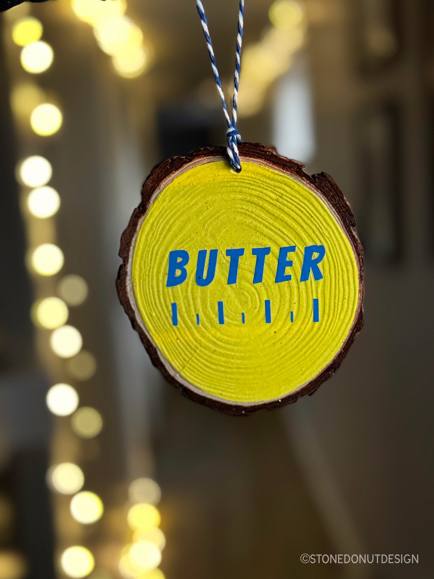 Butter Wood Slice Ornament