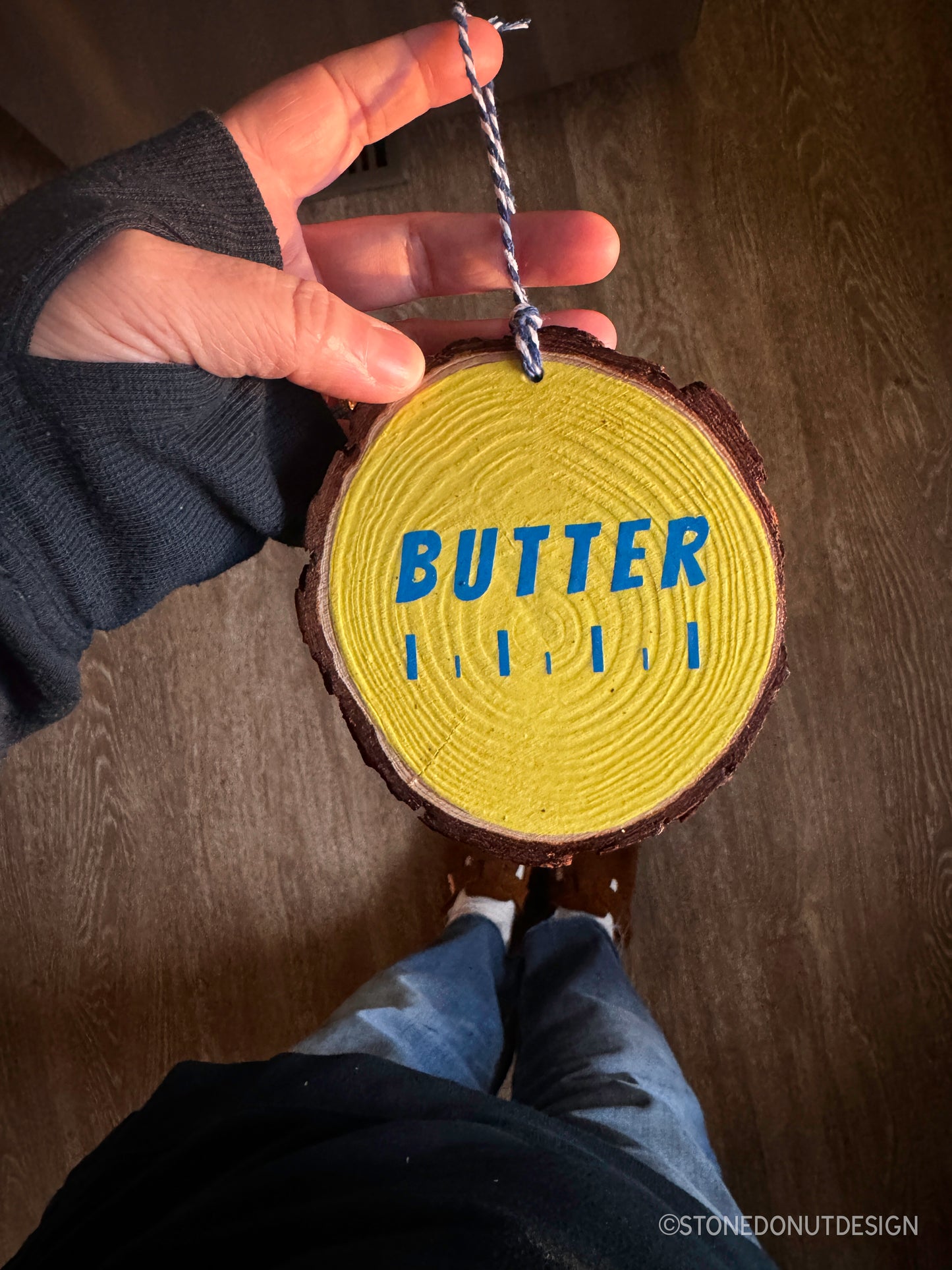Butter Wood Slice Ornament