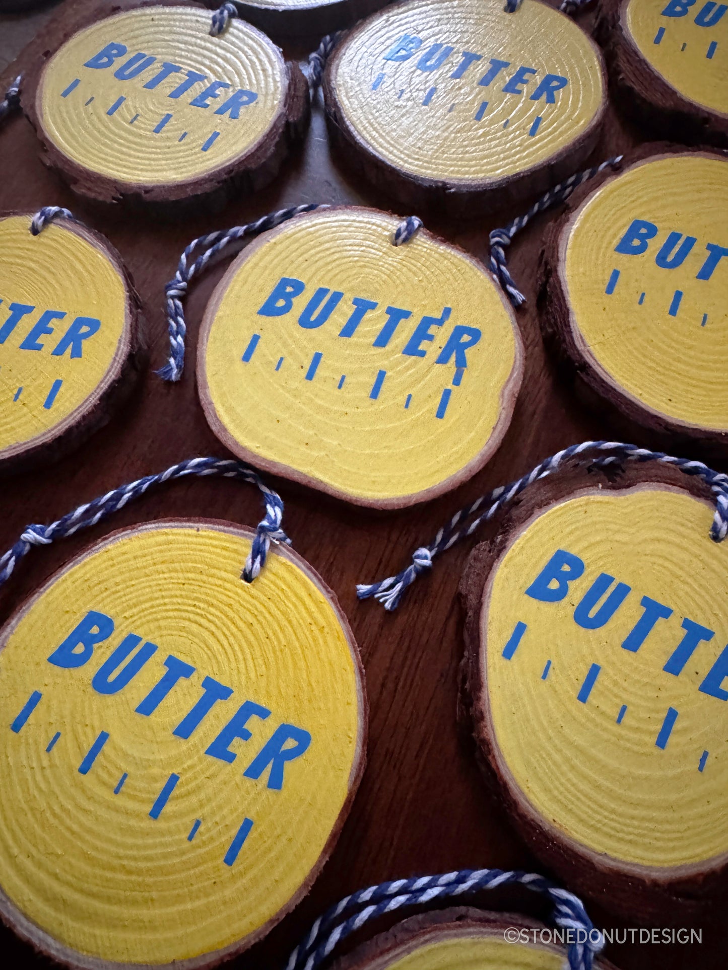 Butter Wood Slice Ornament