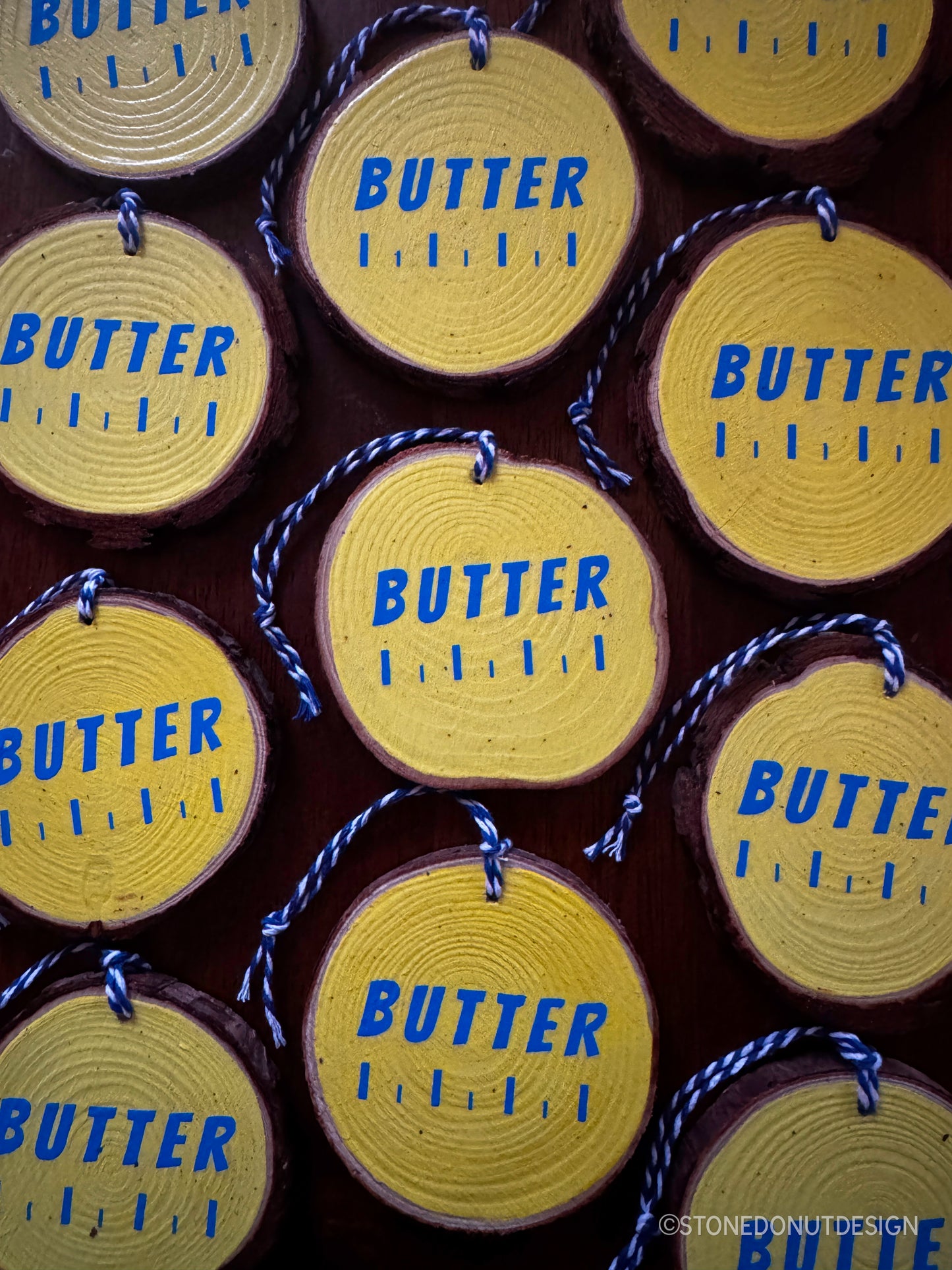 Butter Wood Slice Ornament