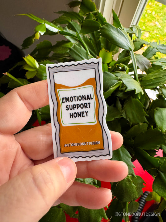Emotional Support Honey Packet Sticker