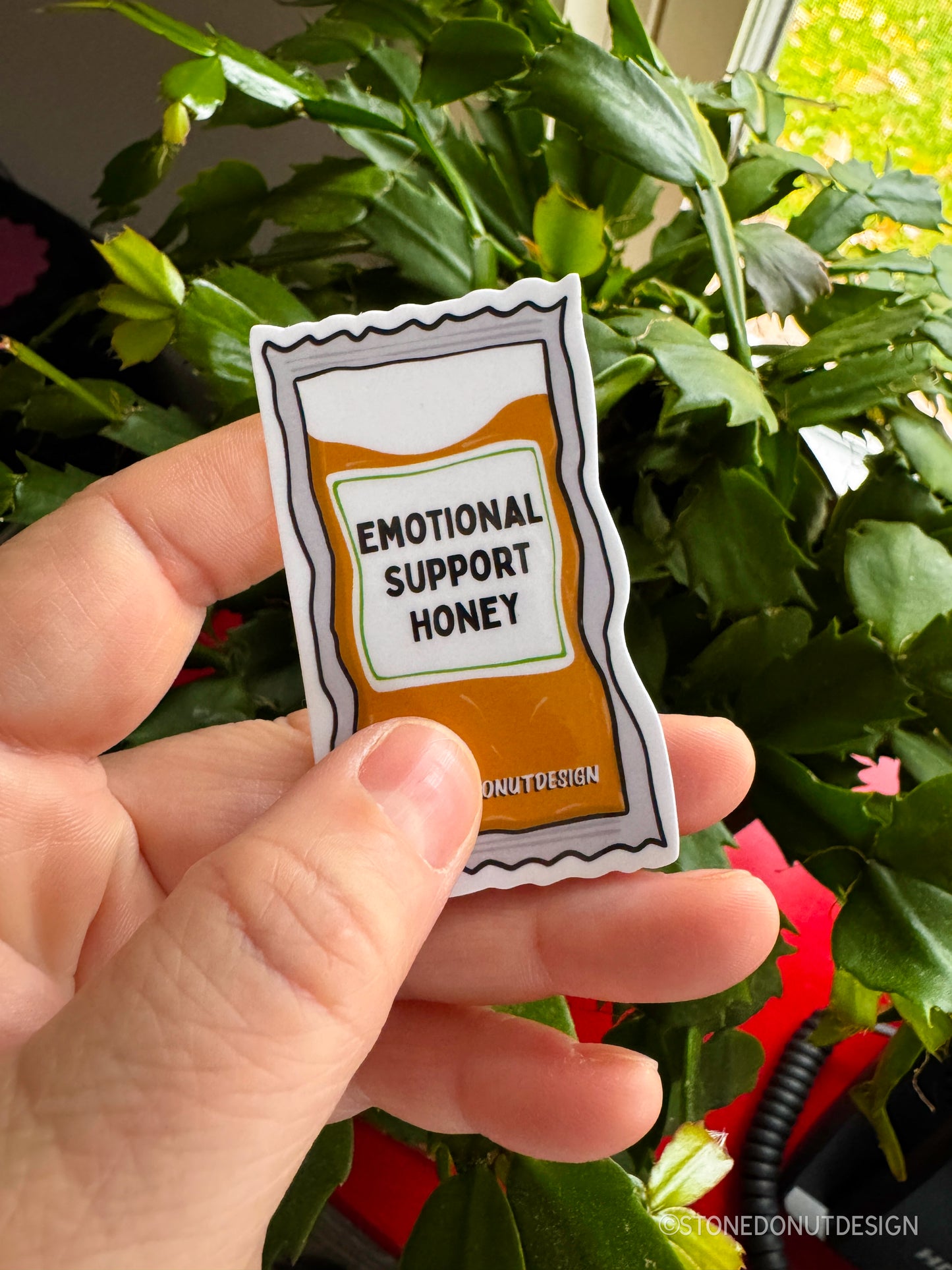 Emotional Support Honey Packet Sticker