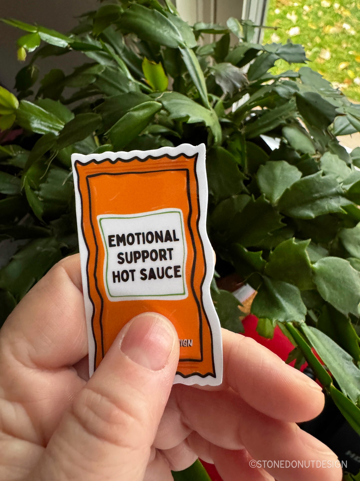 Emotional Support Hot Sauce Packet Sticker