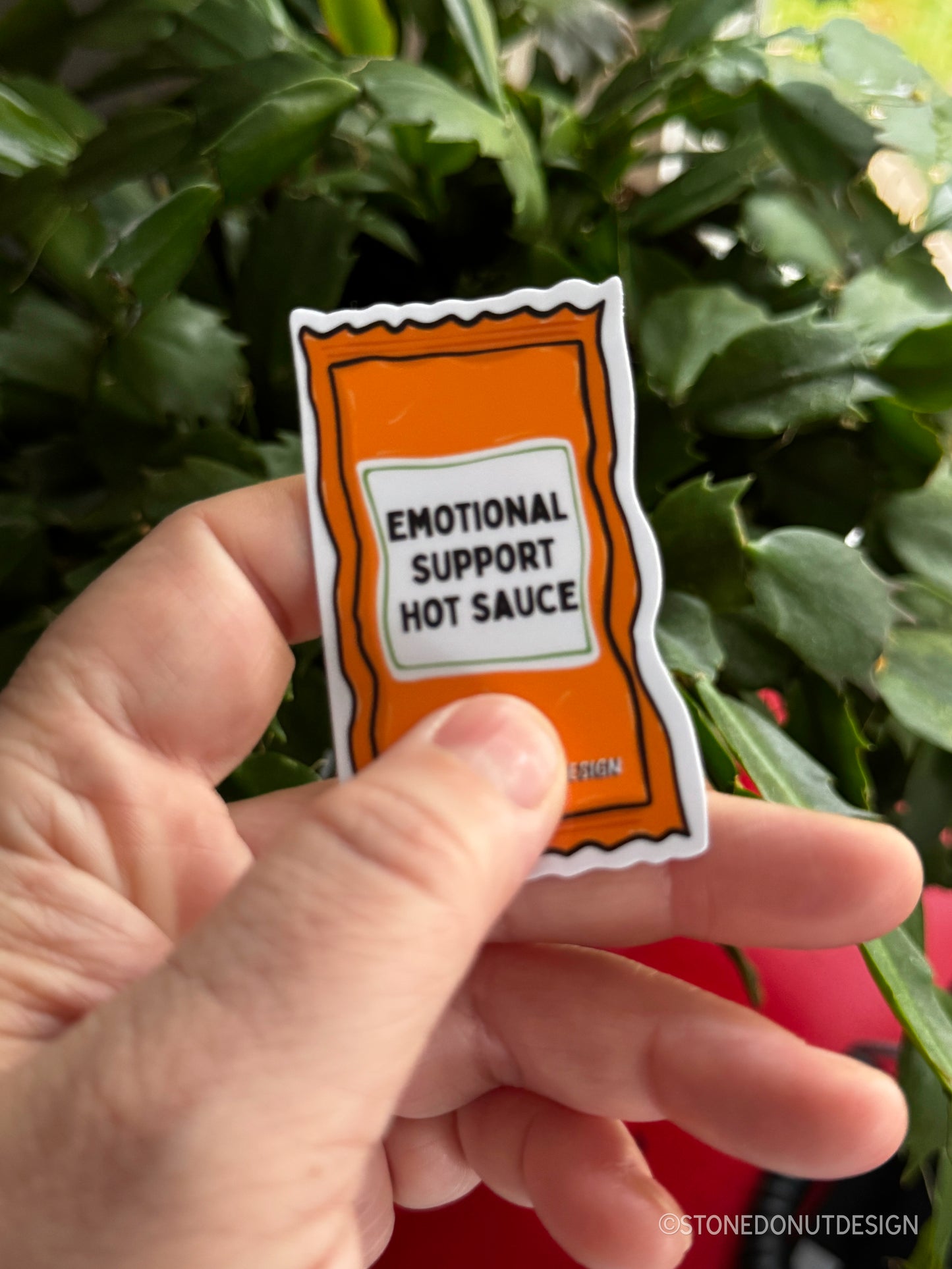 Emotional Support Hot Sauce Packet Sticker