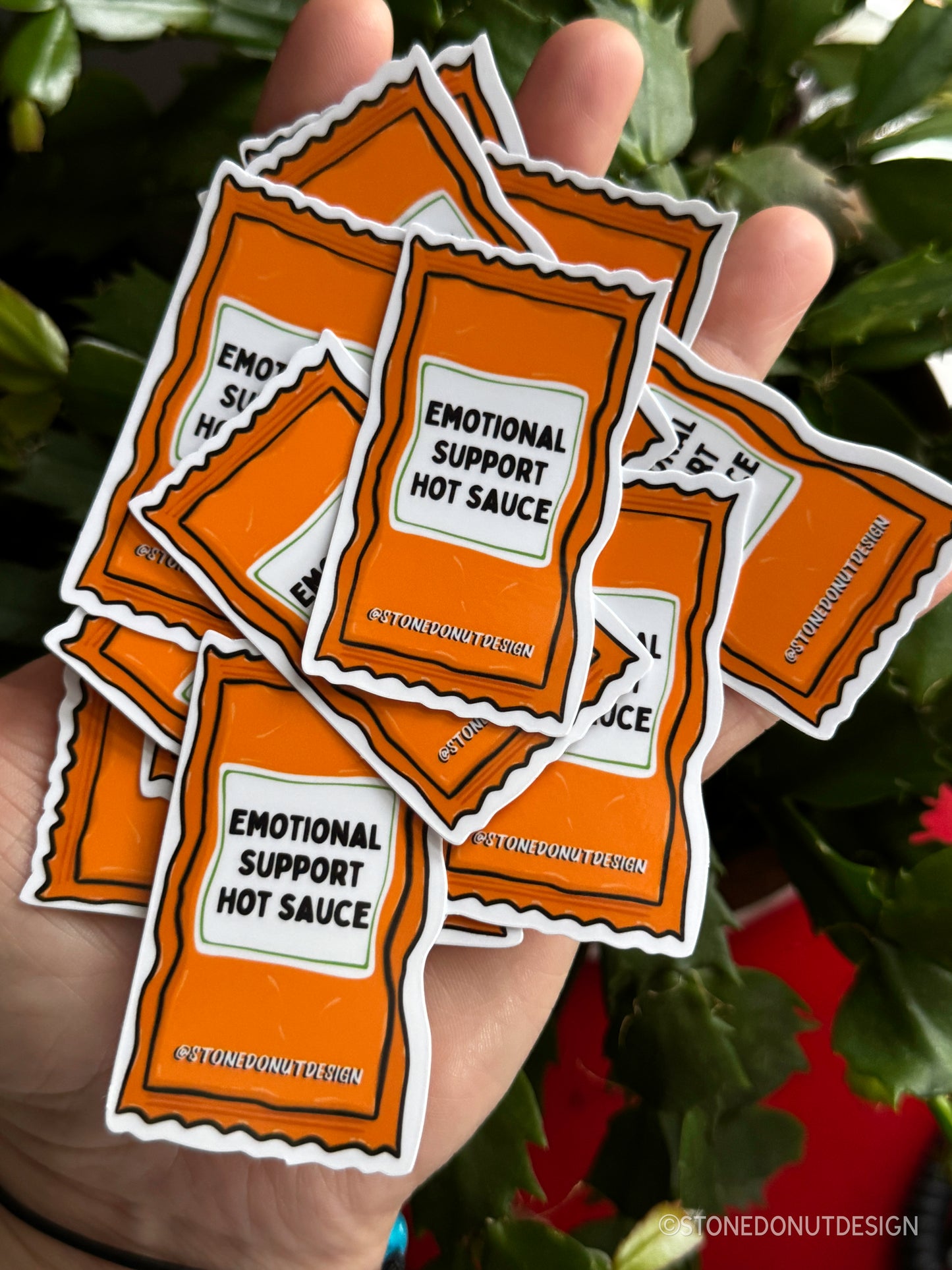 Emotional Support Hot Sauce Packet Sticker