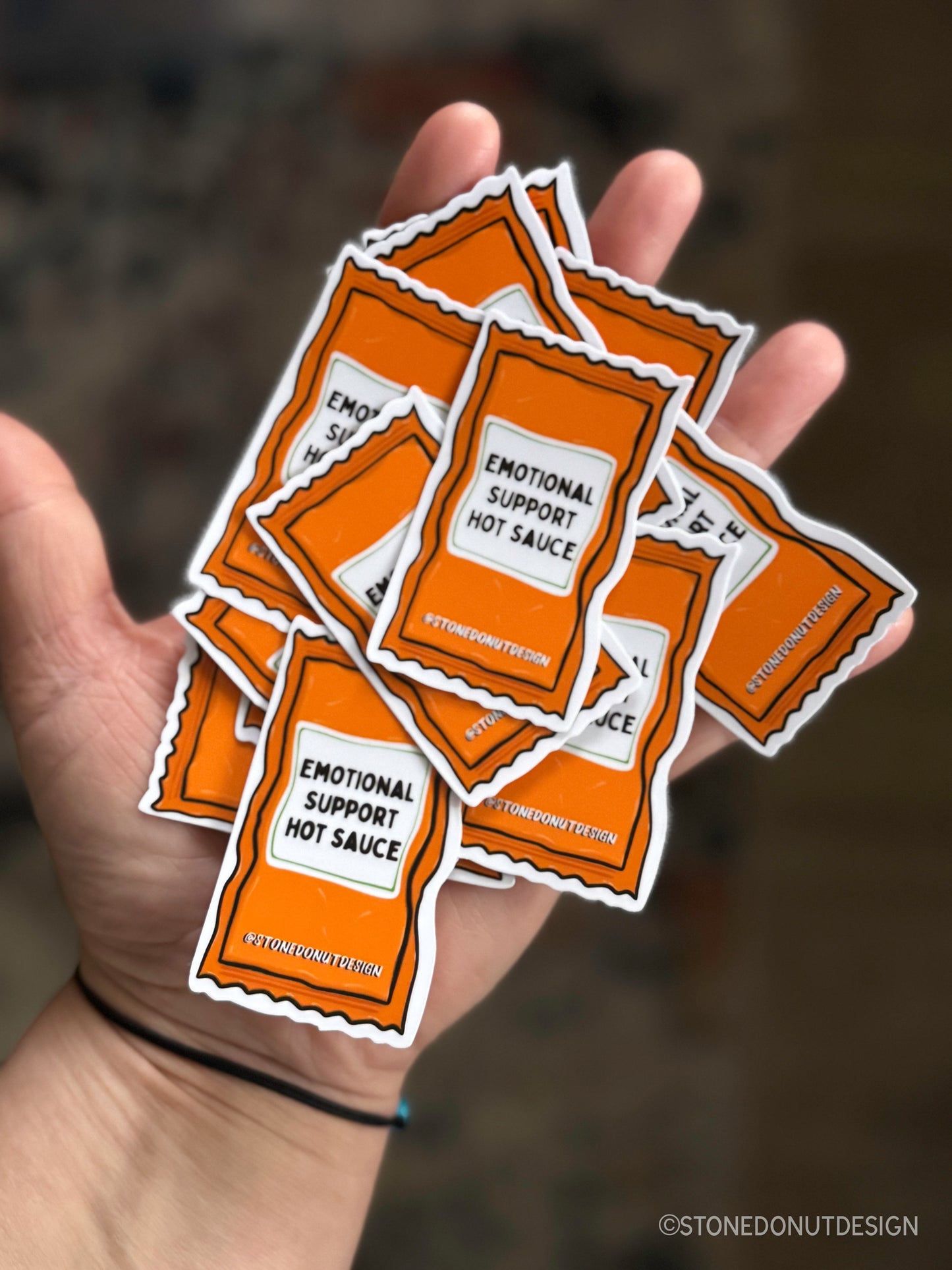 Emotional Support Hot Sauce Packet Sticker