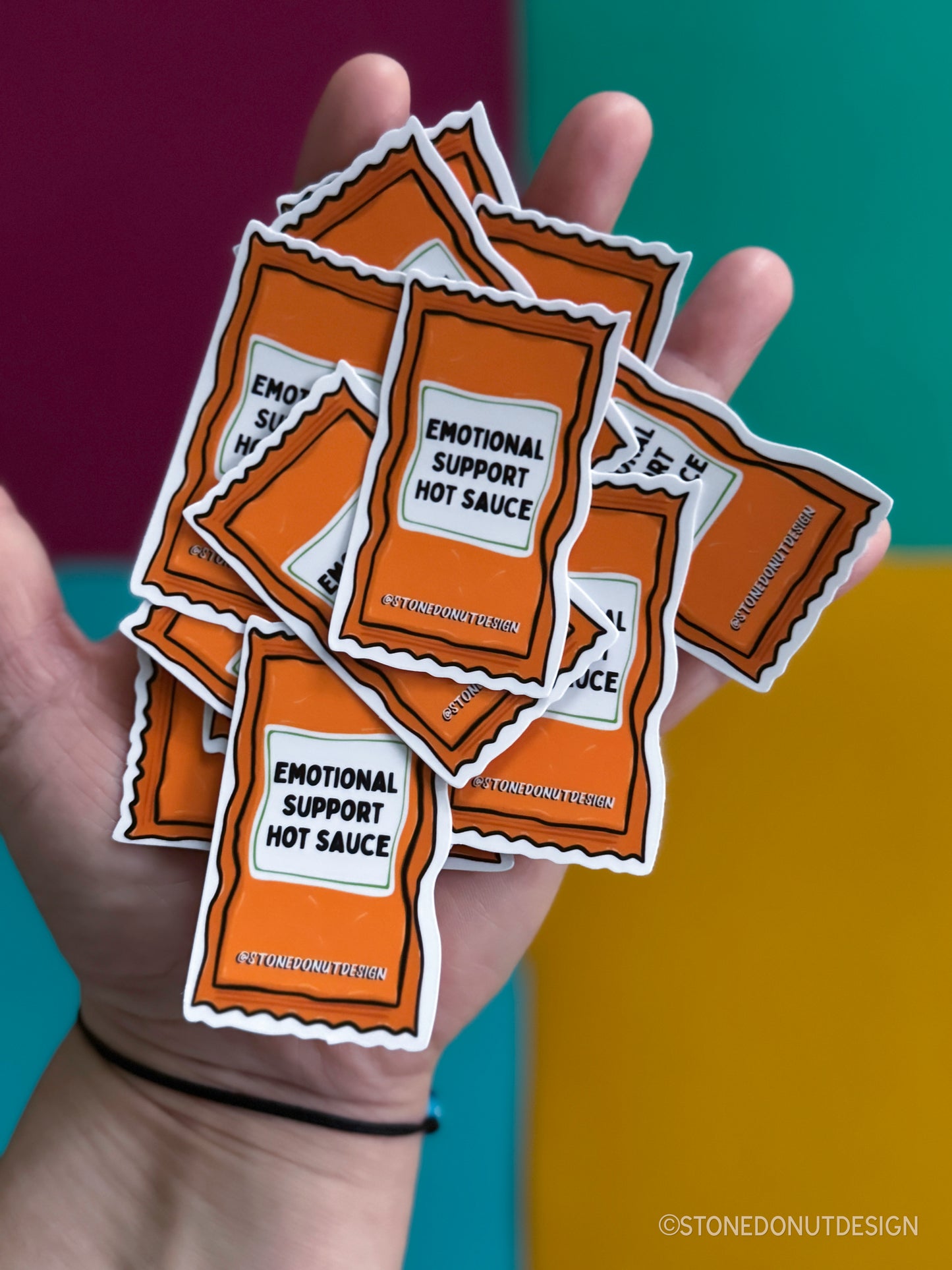 Emotional Support Hot Sauce Packet Sticker