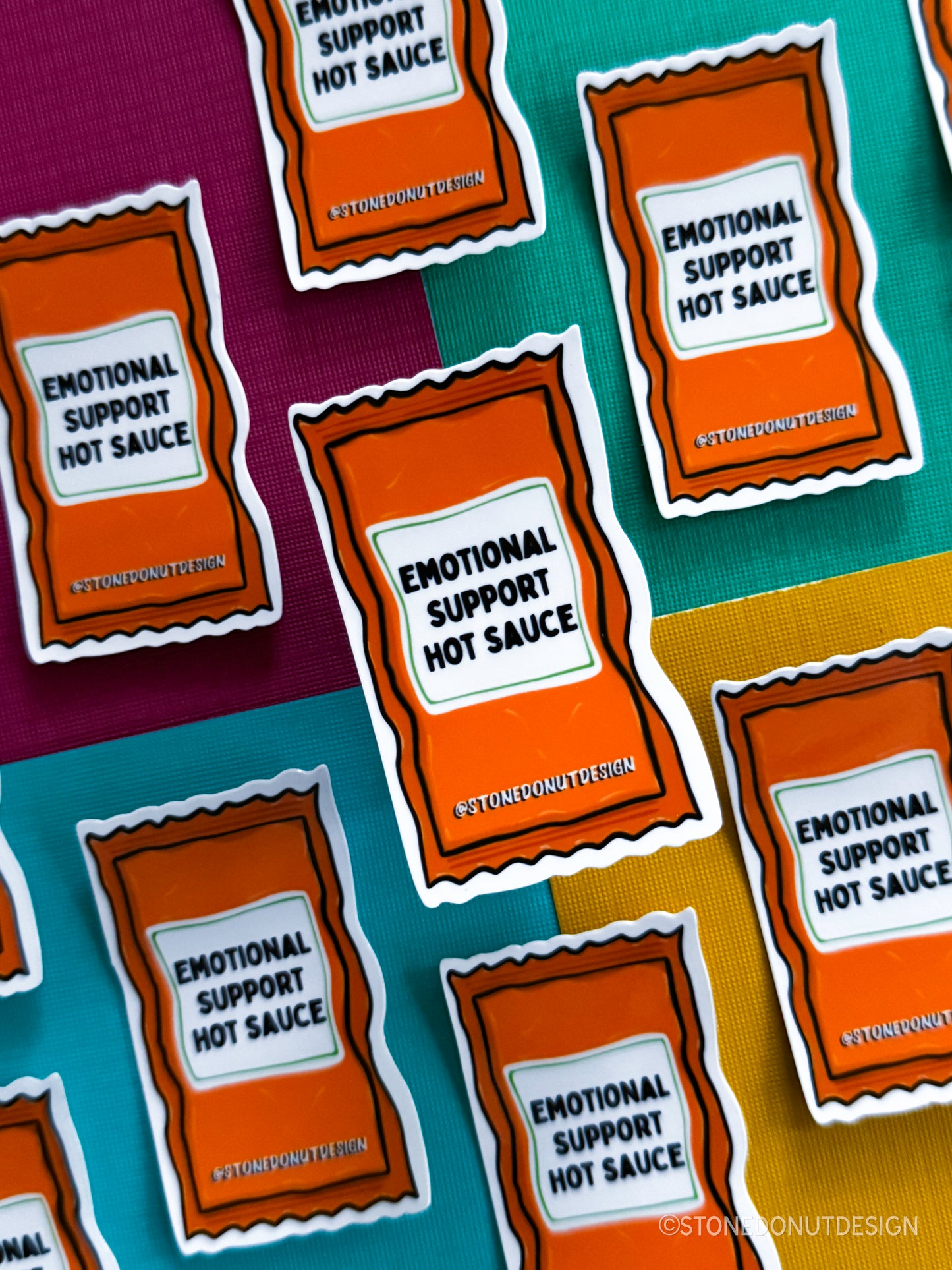 Emotional Support Hot Sauce Packet Sticker