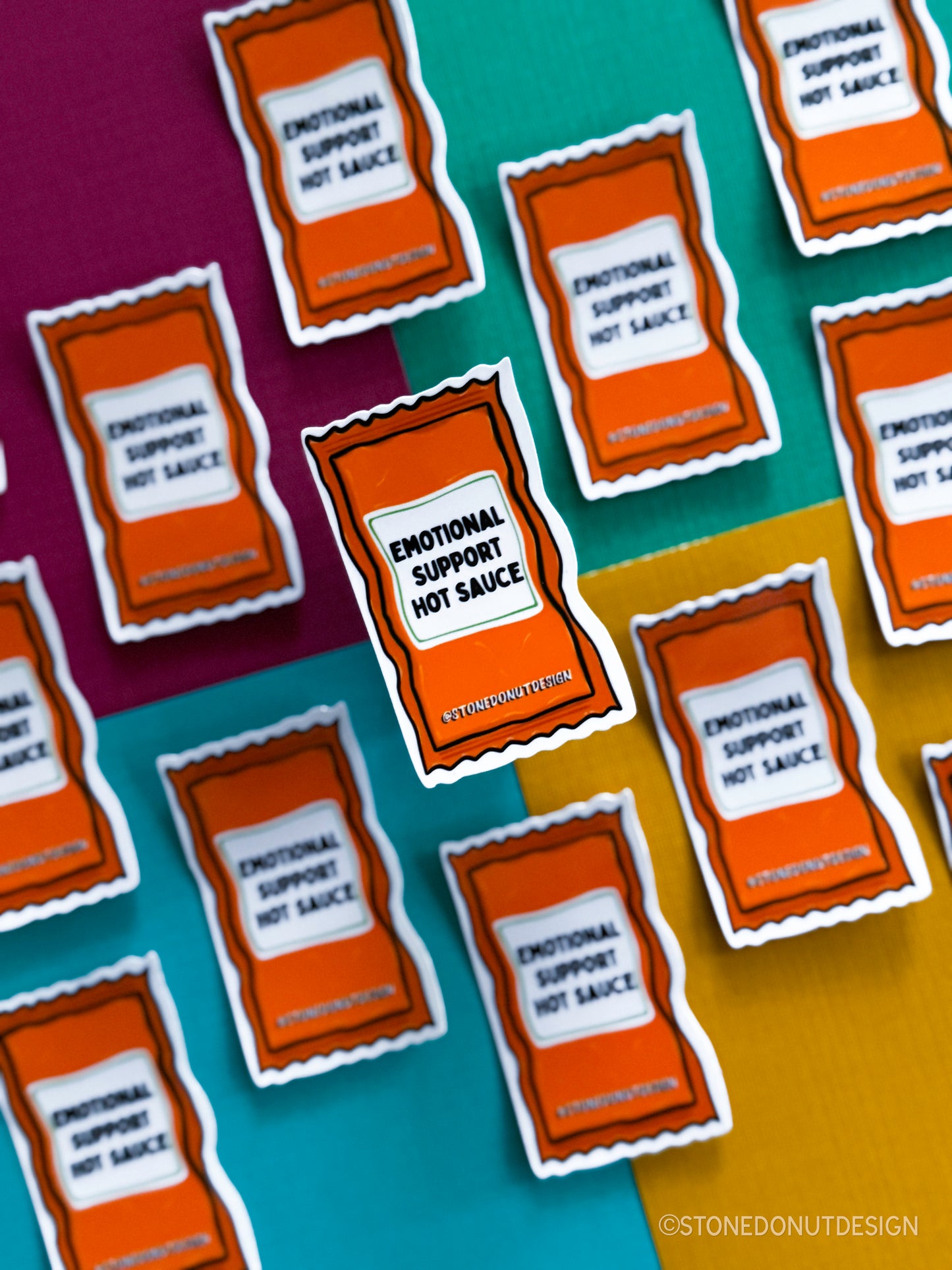 Emotional Support Hot Sauce Packet Sticker