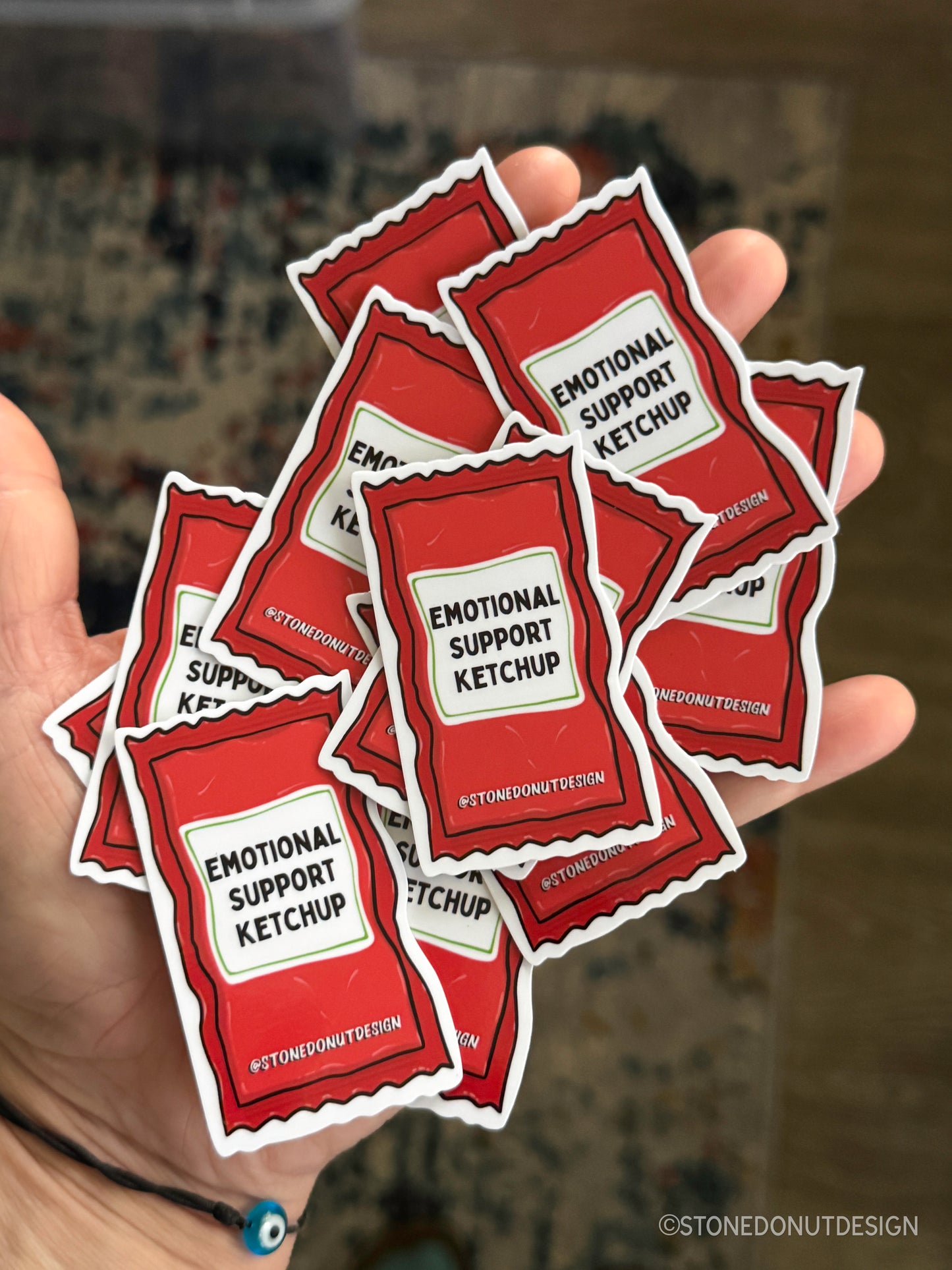 Emotional Support Ketchup Packet Sticker