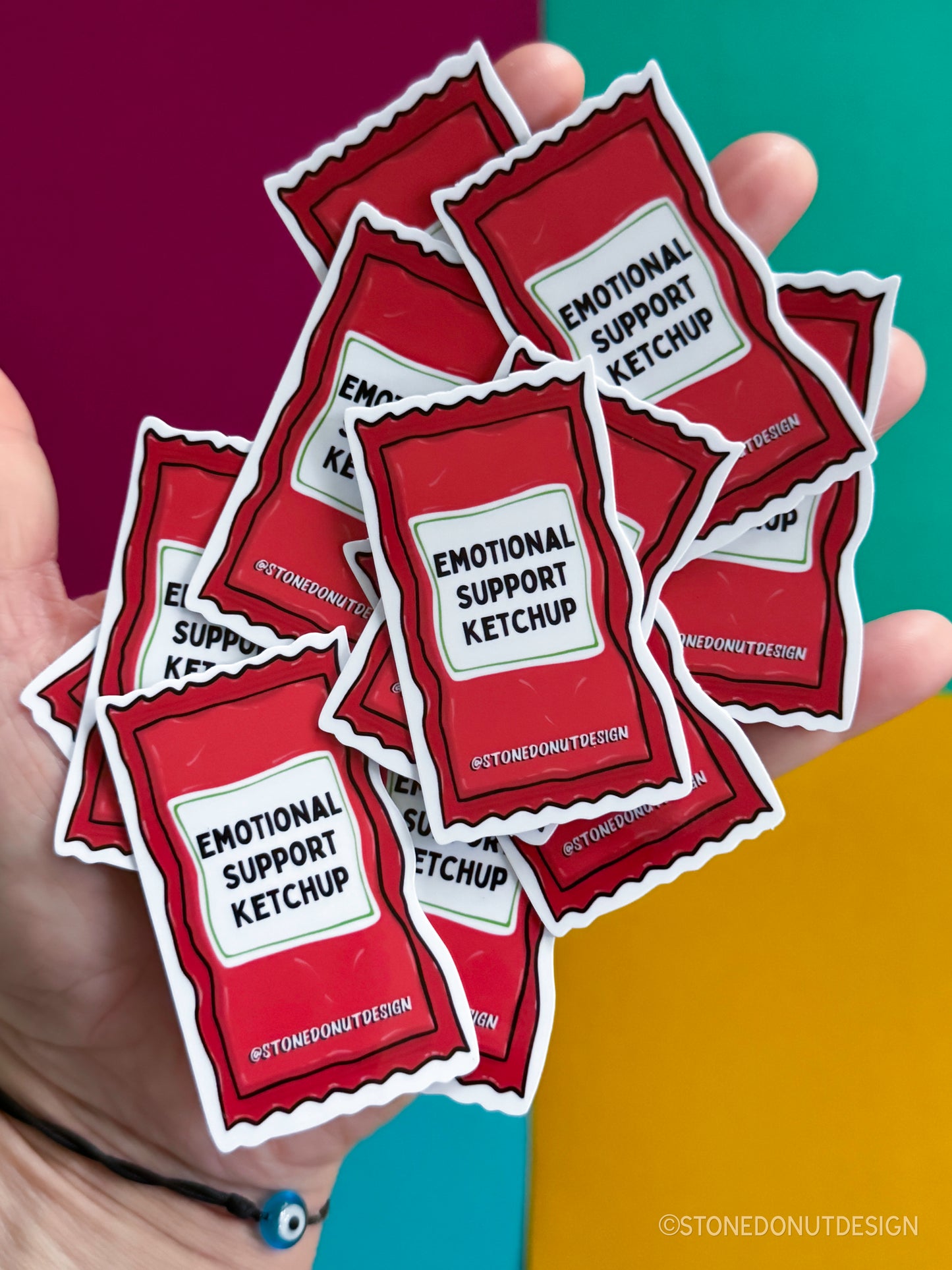 Emotional Support Ketchup Packet Sticker