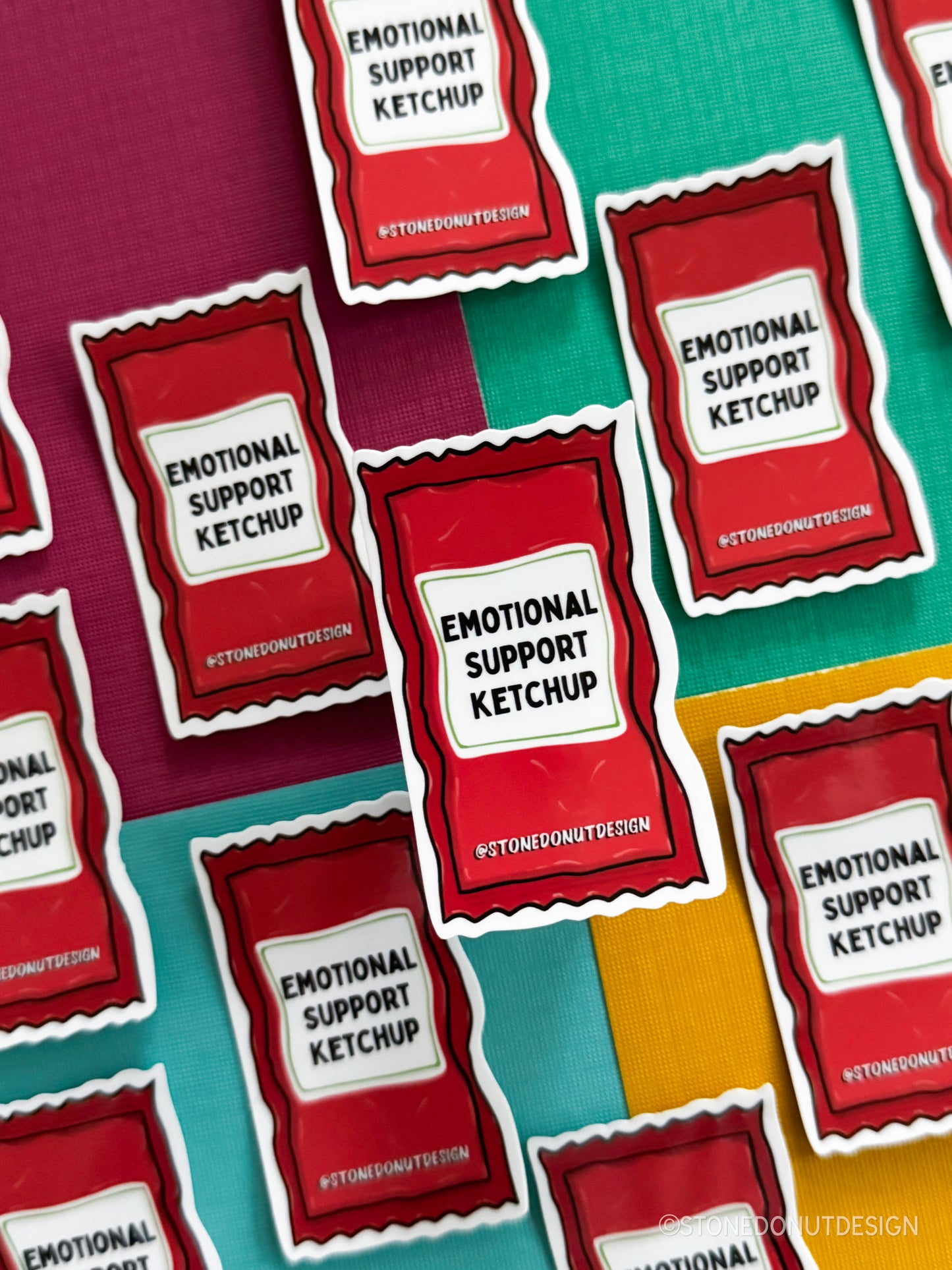 Emotional Support Ketchup Packet Sticker