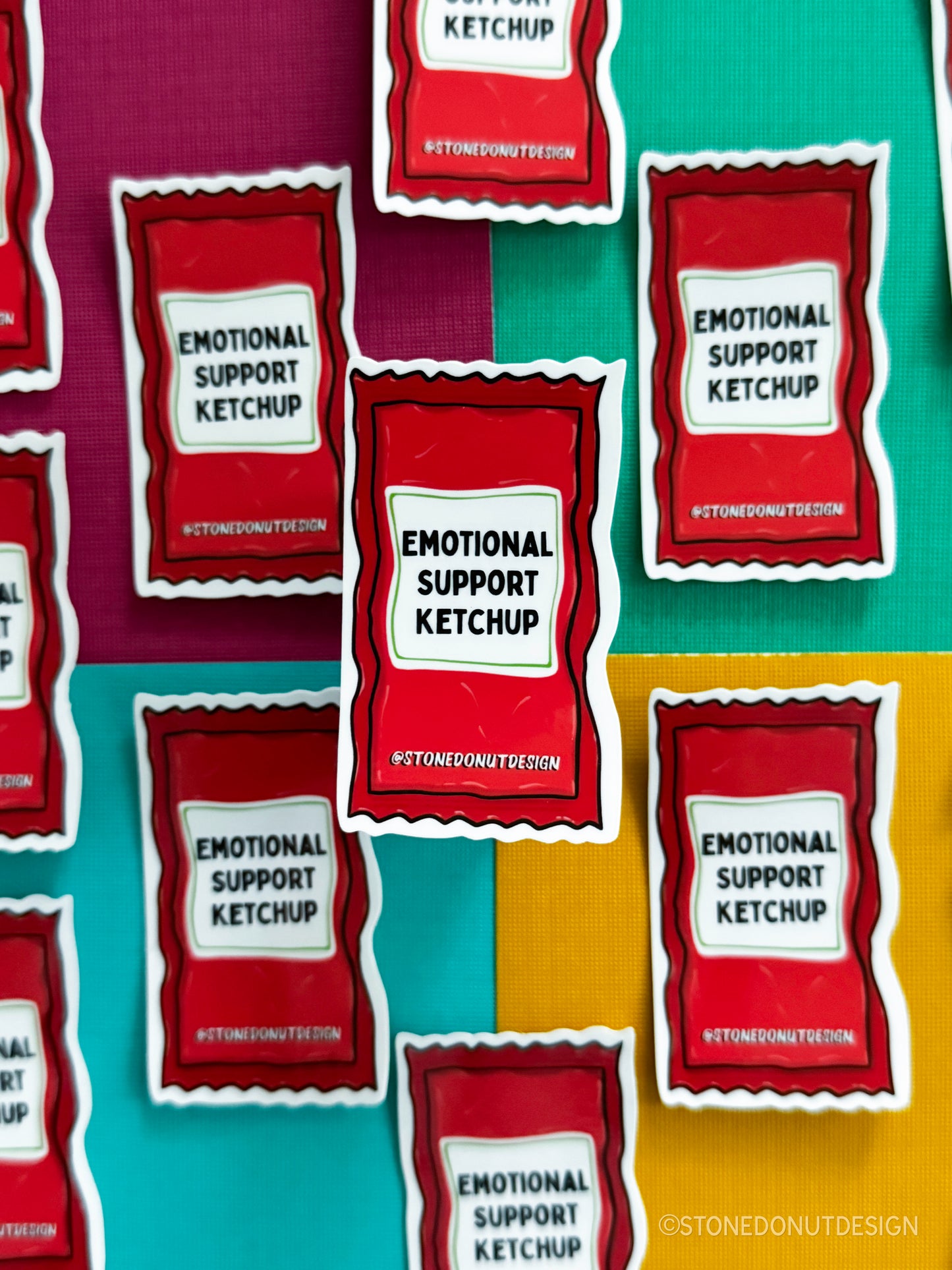 Emotional Support Ketchup Packet Sticker