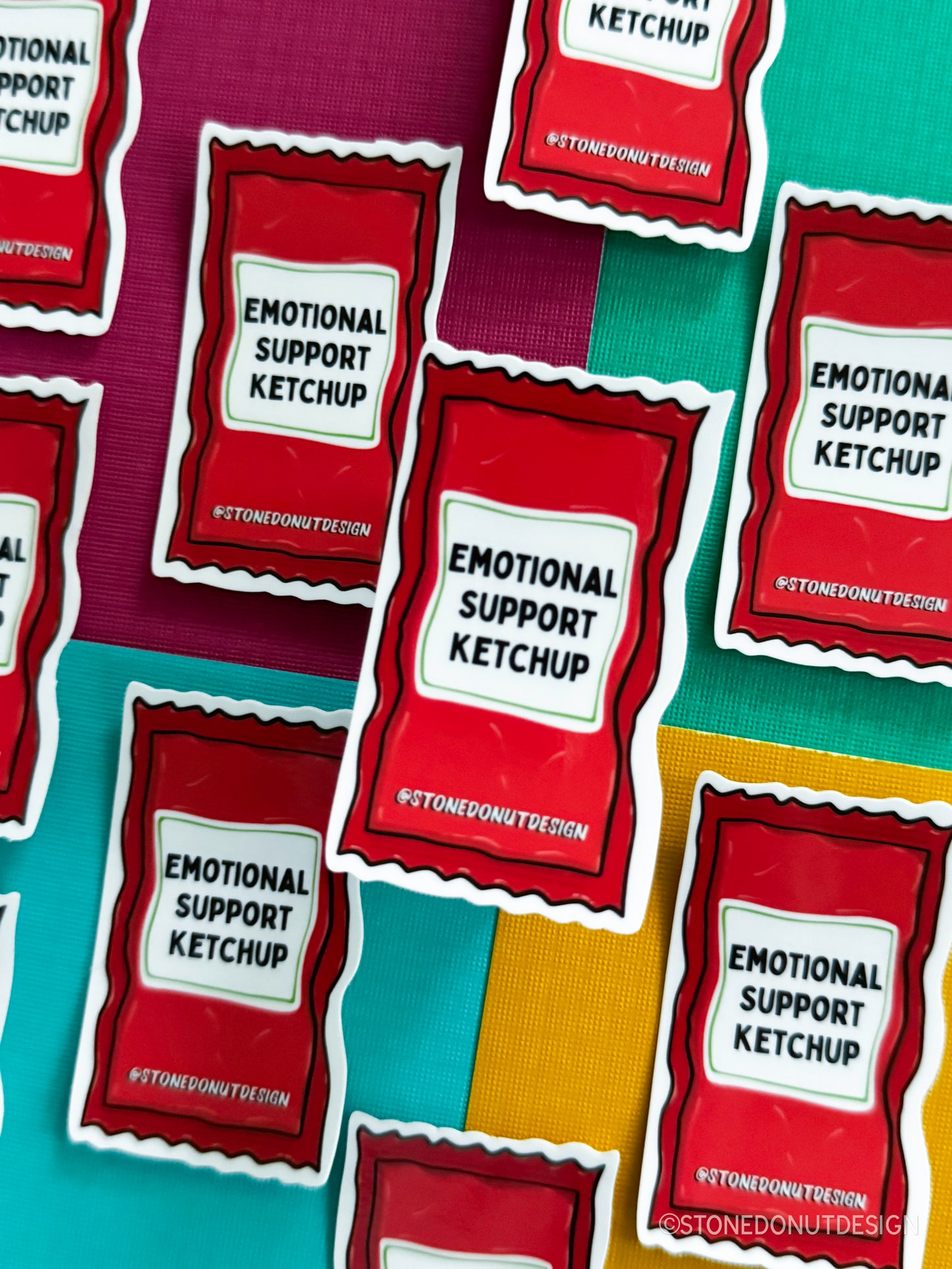 Emotional Support Ketchup Packet Sticker