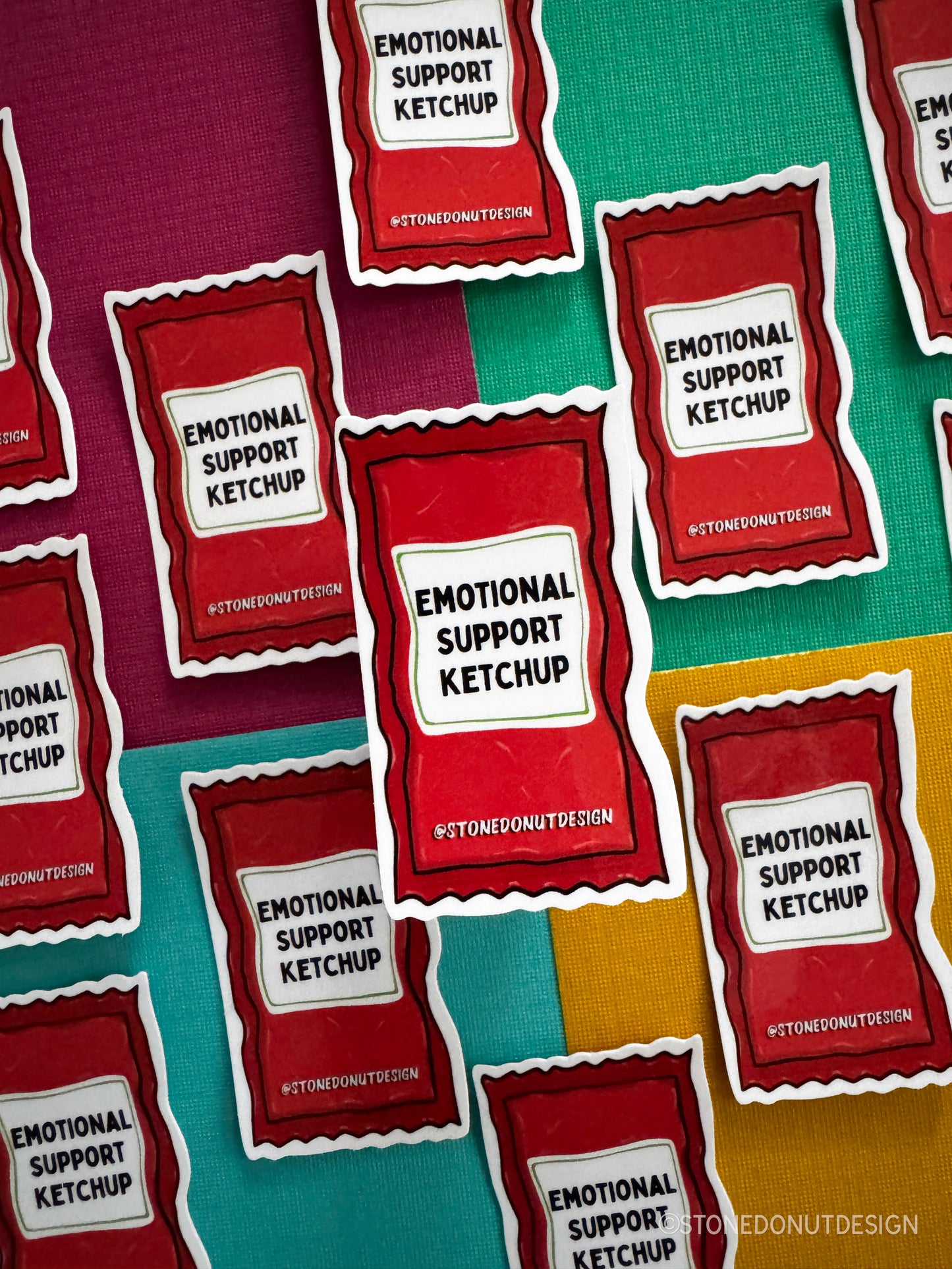 Emotional Support Ketchup Packet Sticker