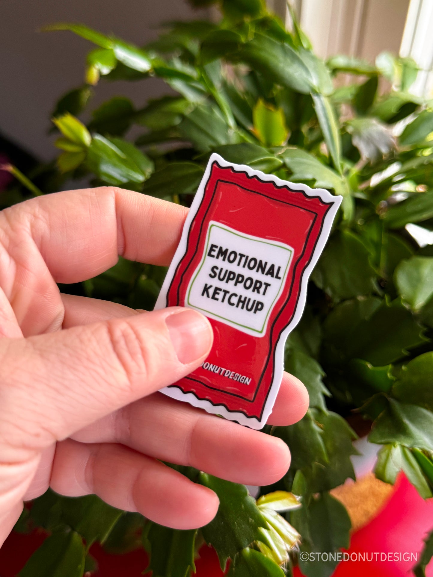 Emotional Support Ketchup Packet Sticker