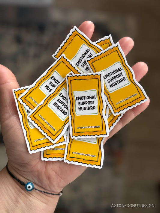 Emotional Support Mustard Packet Sticker