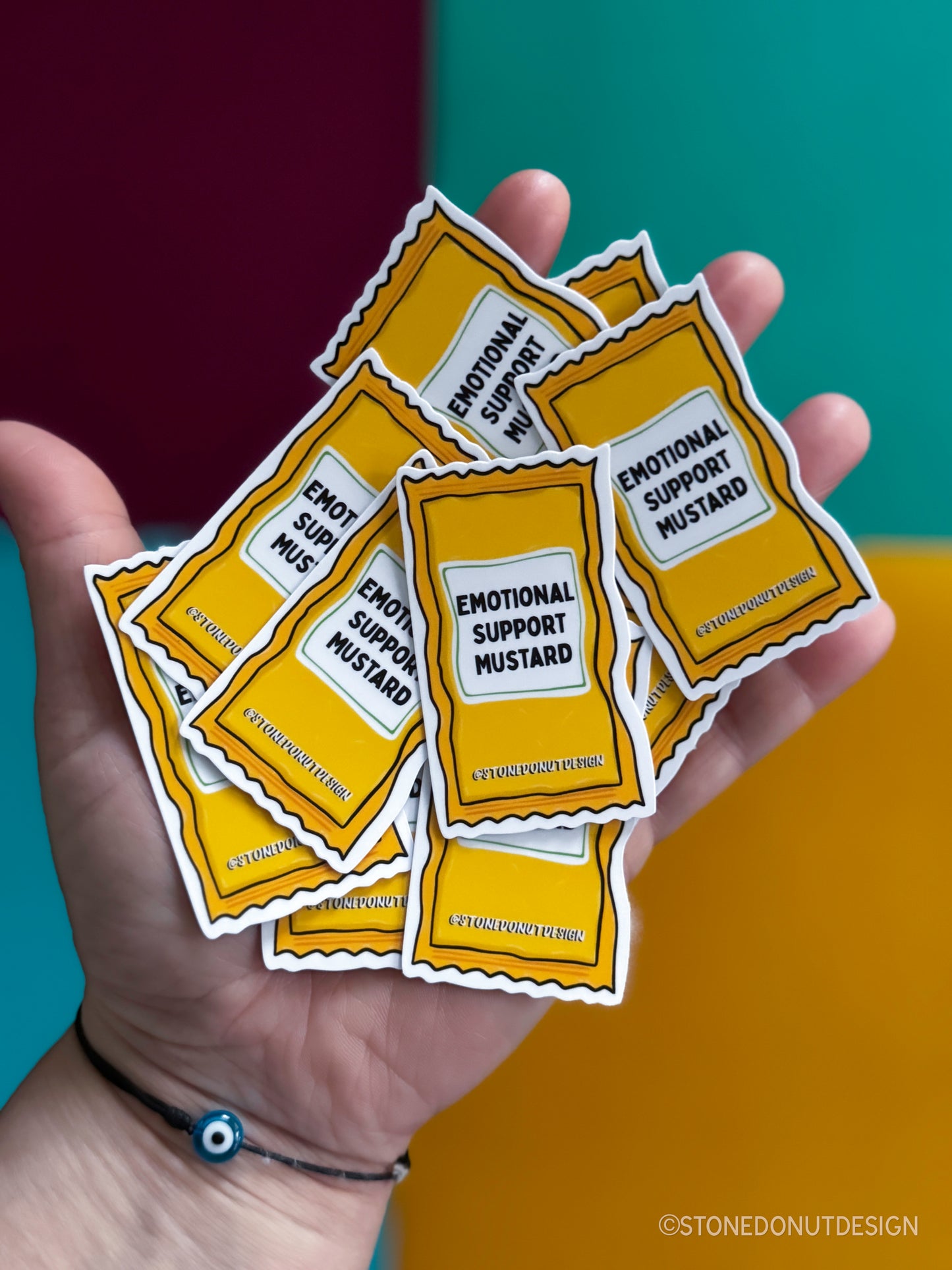 Emotional Support Mustard Packet Sticker