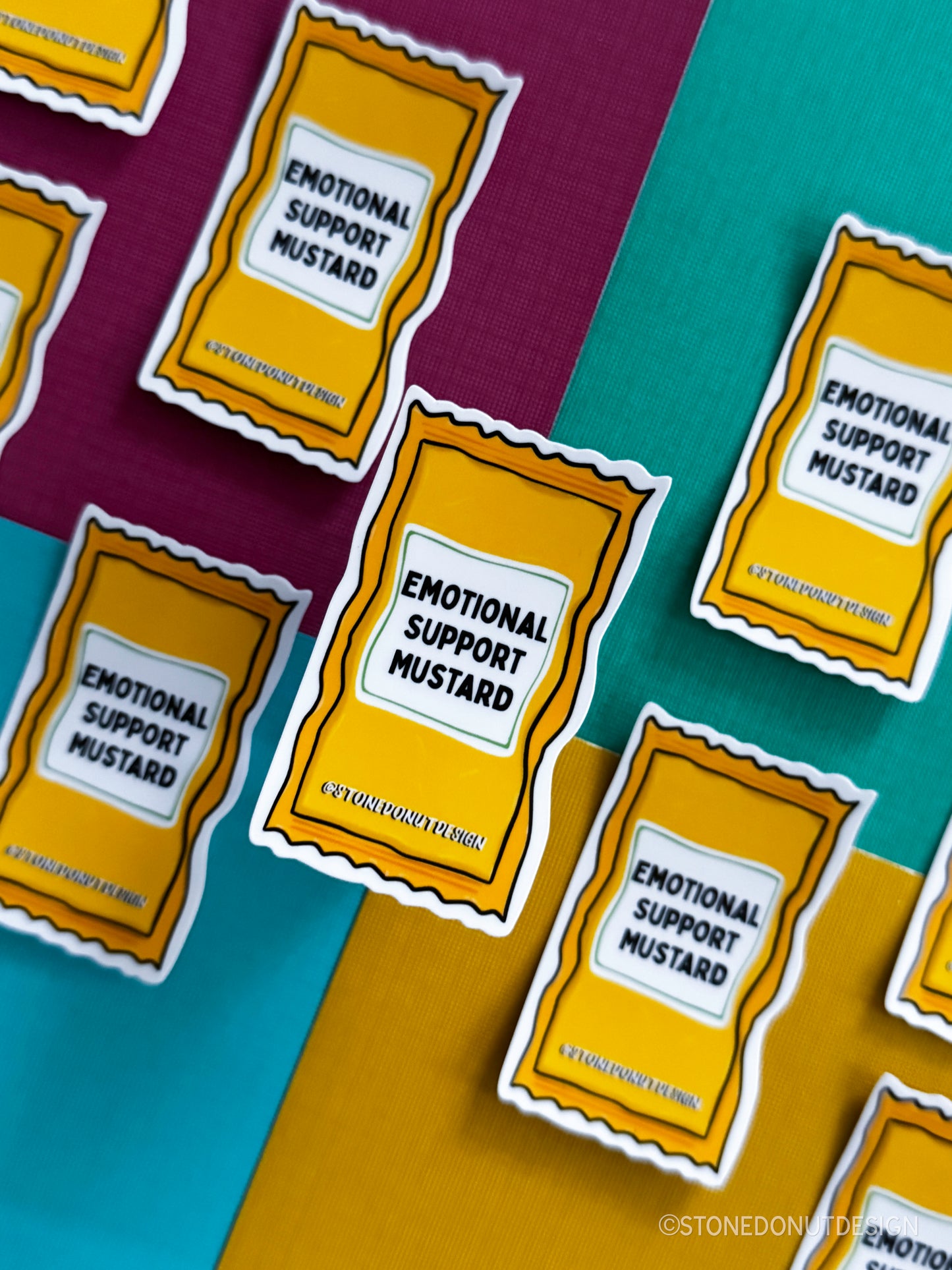Emotional Support Mustard Packet Sticker