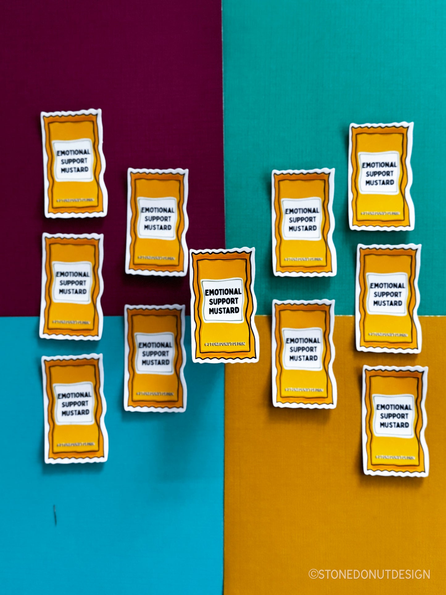 Emotional Support Mustard Packet Sticker