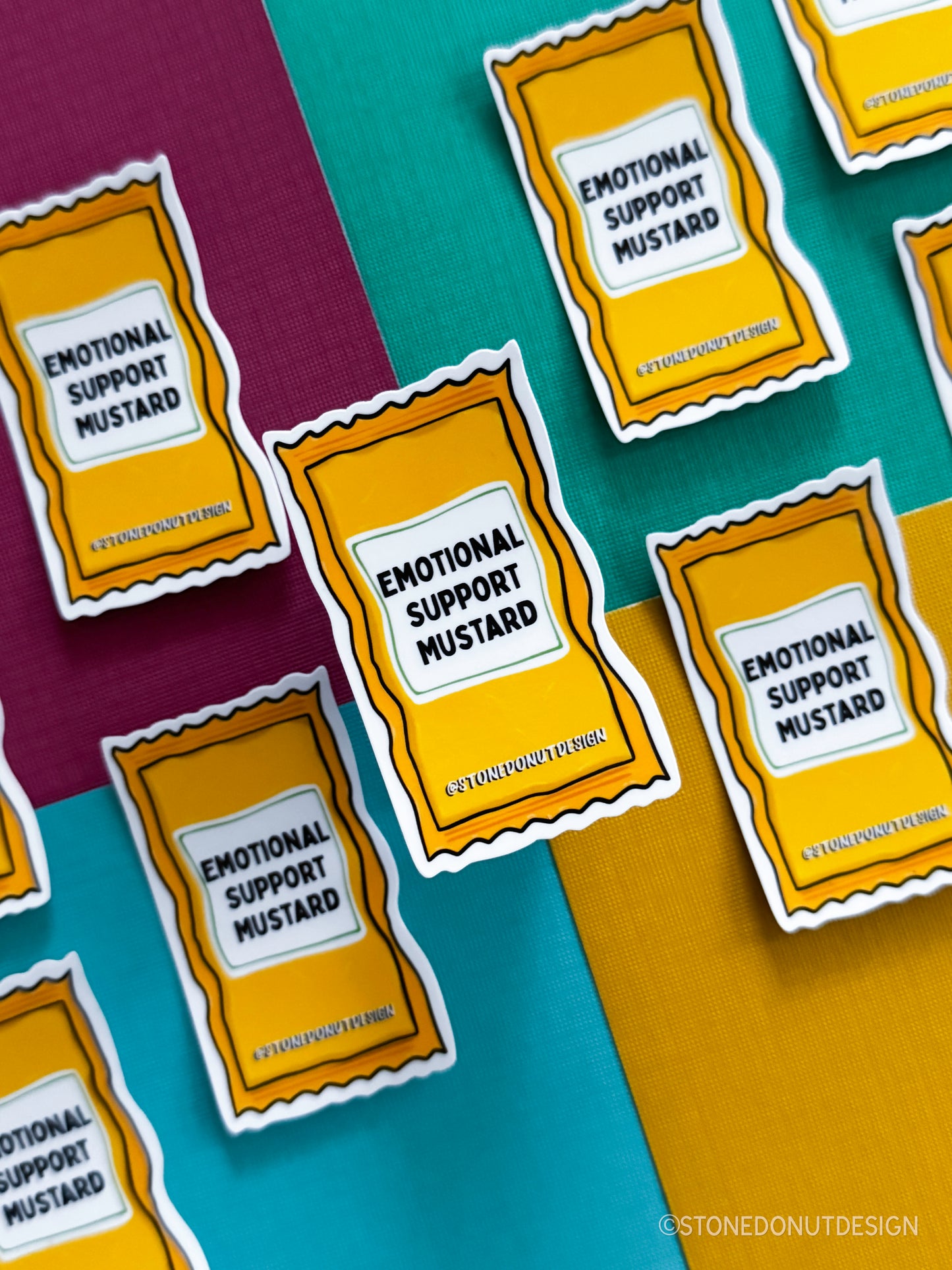 Emotional Support Mustard Packet Sticker