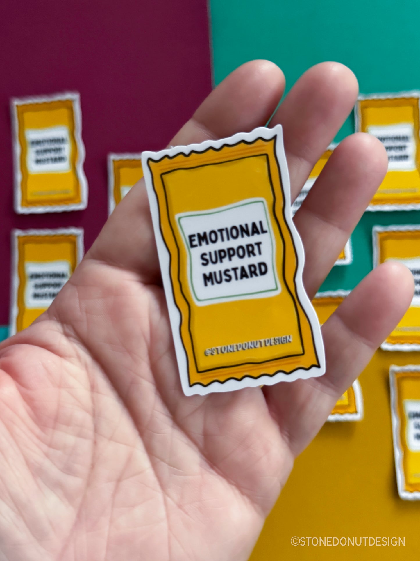 Emotional Support Mustard Packet Sticker