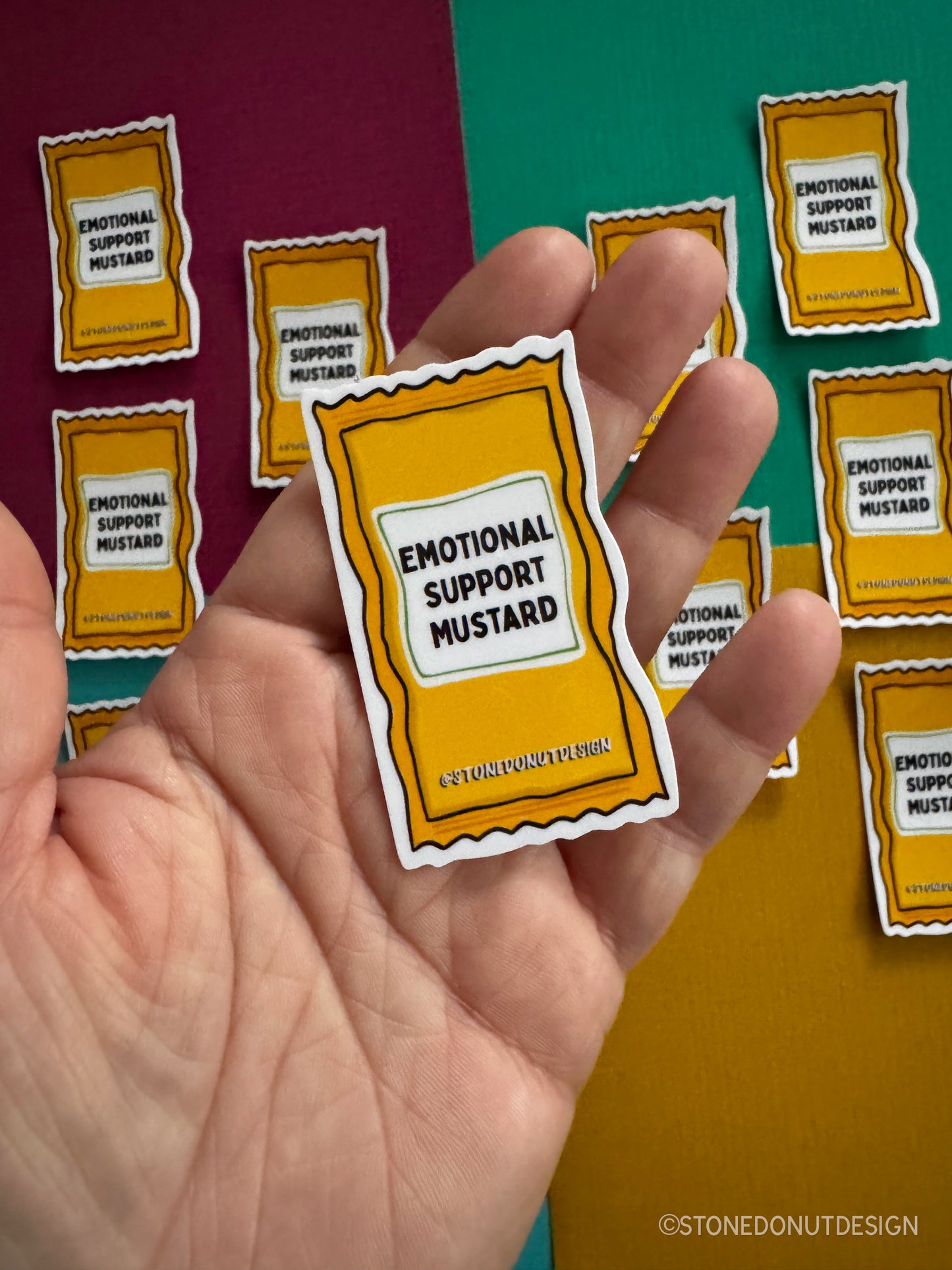 Emotional Support Mustard Packet Sticker