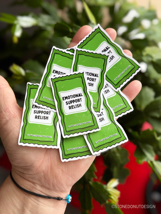Emotional Support Relish Packet Sticker