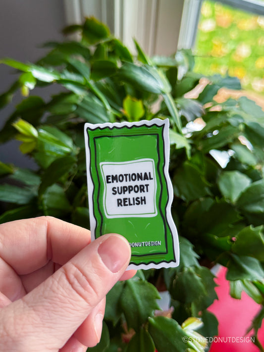 Emotional Support Relish Packet Sticker