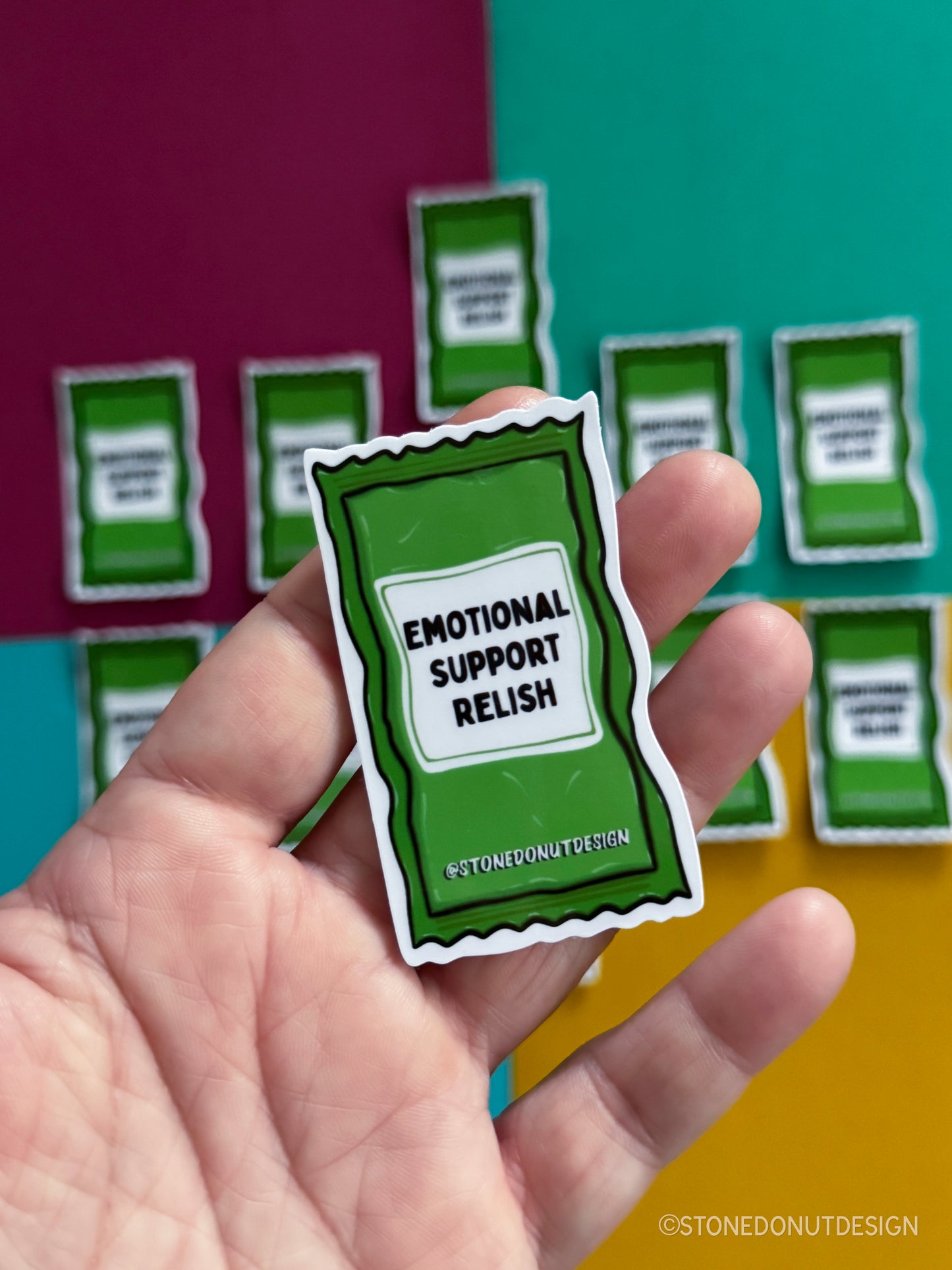 Emotional Support Relish Packet Sticker