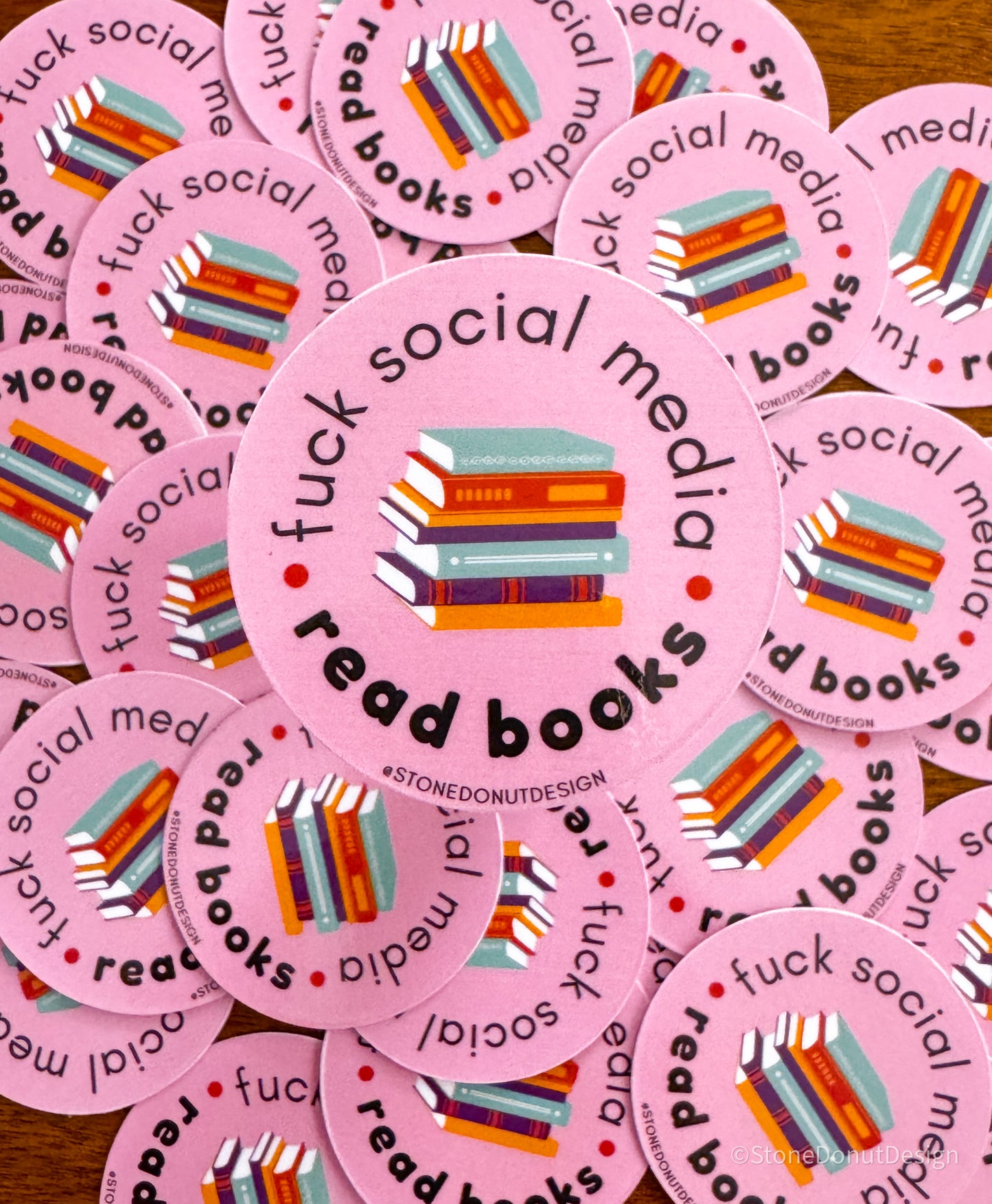 Fuck Social Media Read Books Sticker