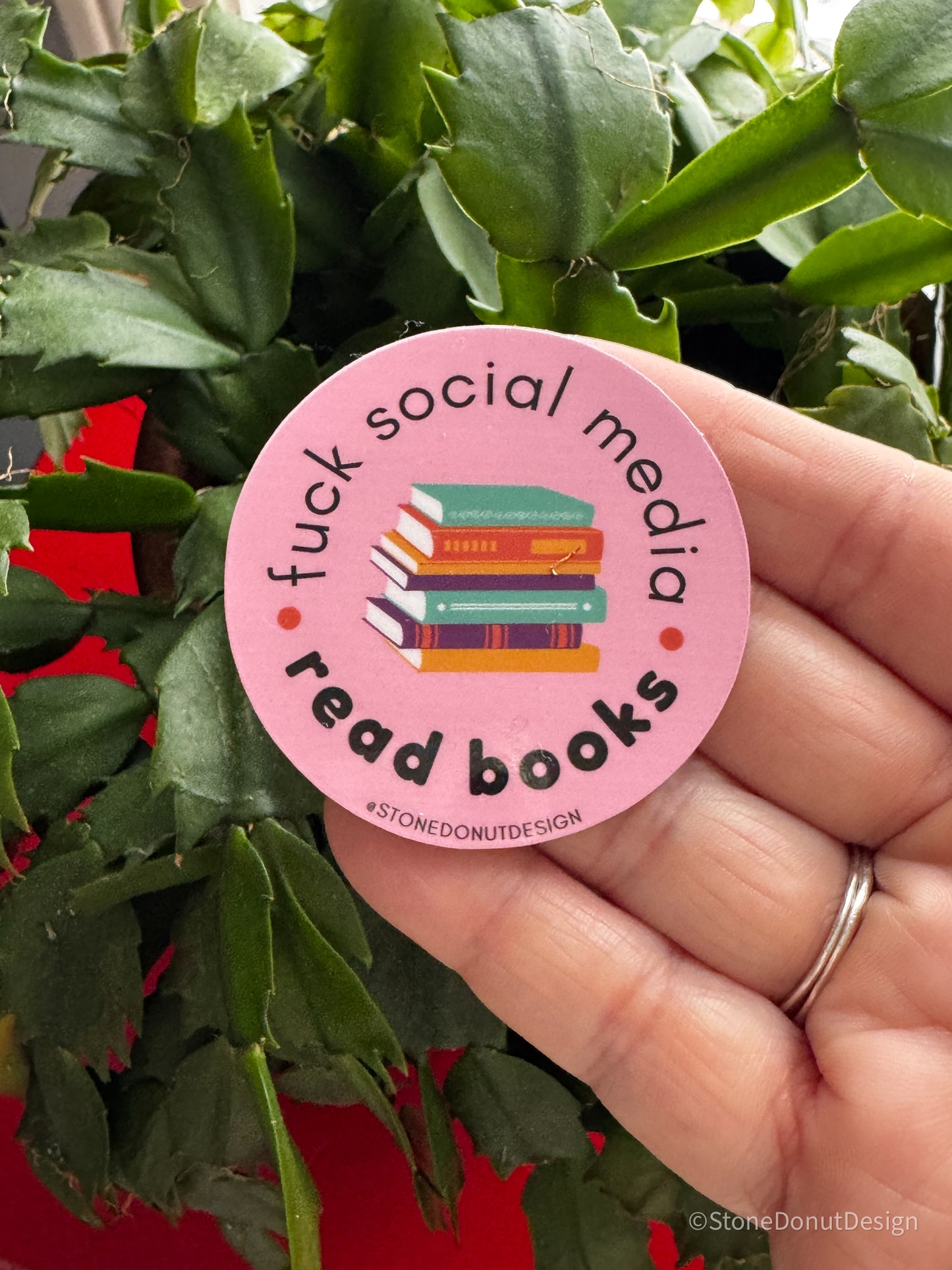 Fuck Social Media Read Books Sticker