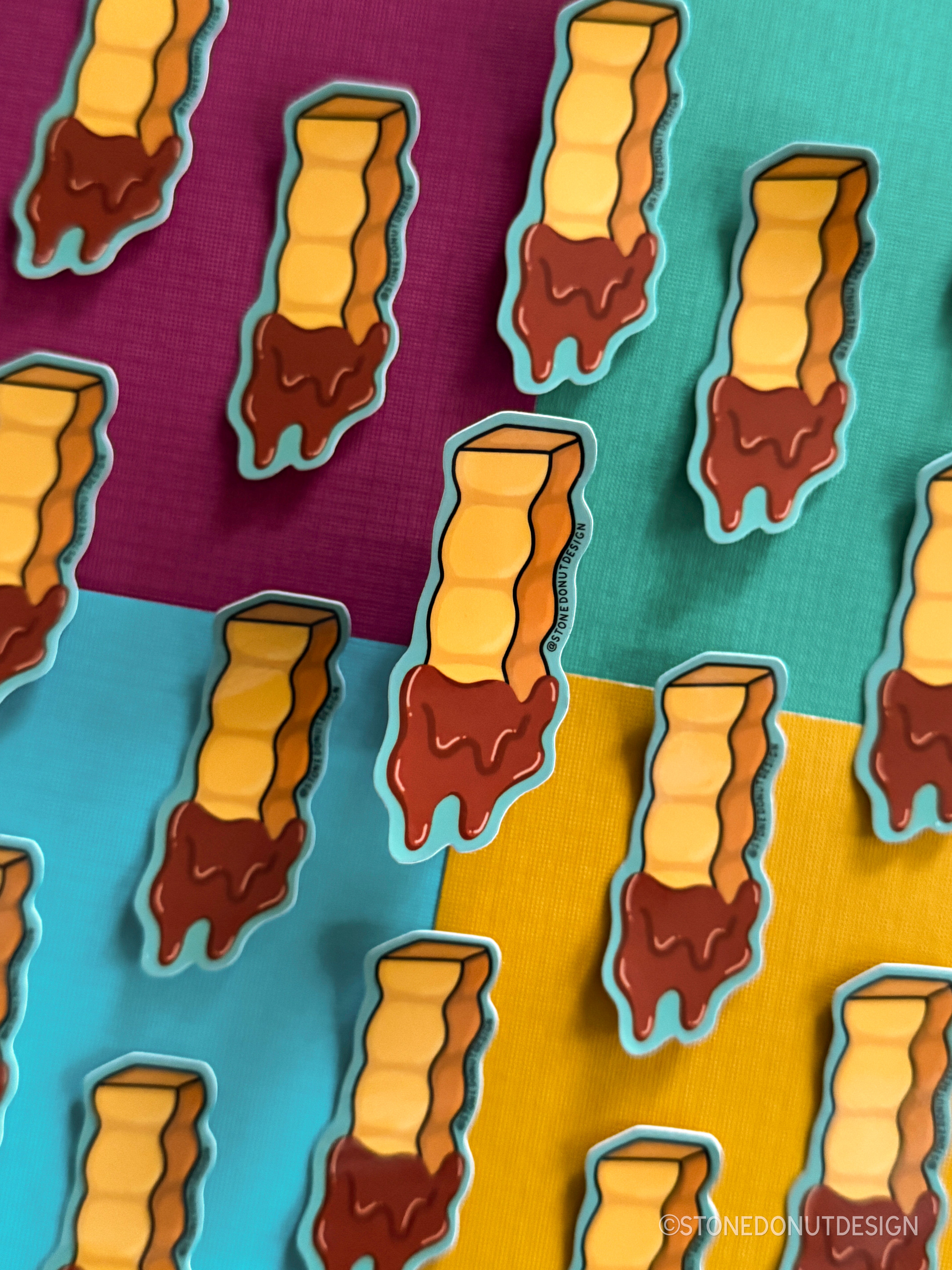 French Fry with Ketchup Sticker – Stone Donut Design