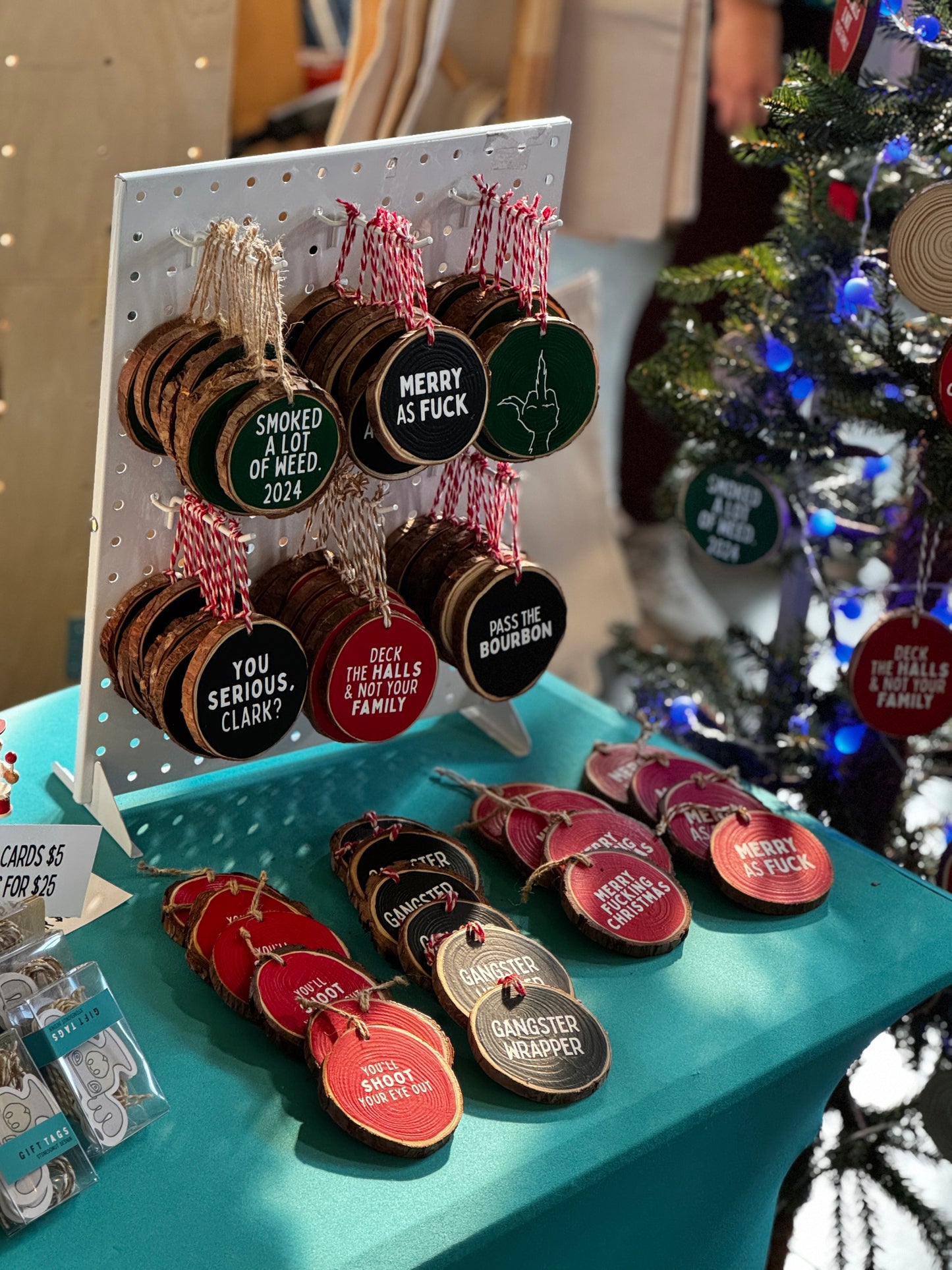 Smoked a Lot of Weed Wood Slice Ornament