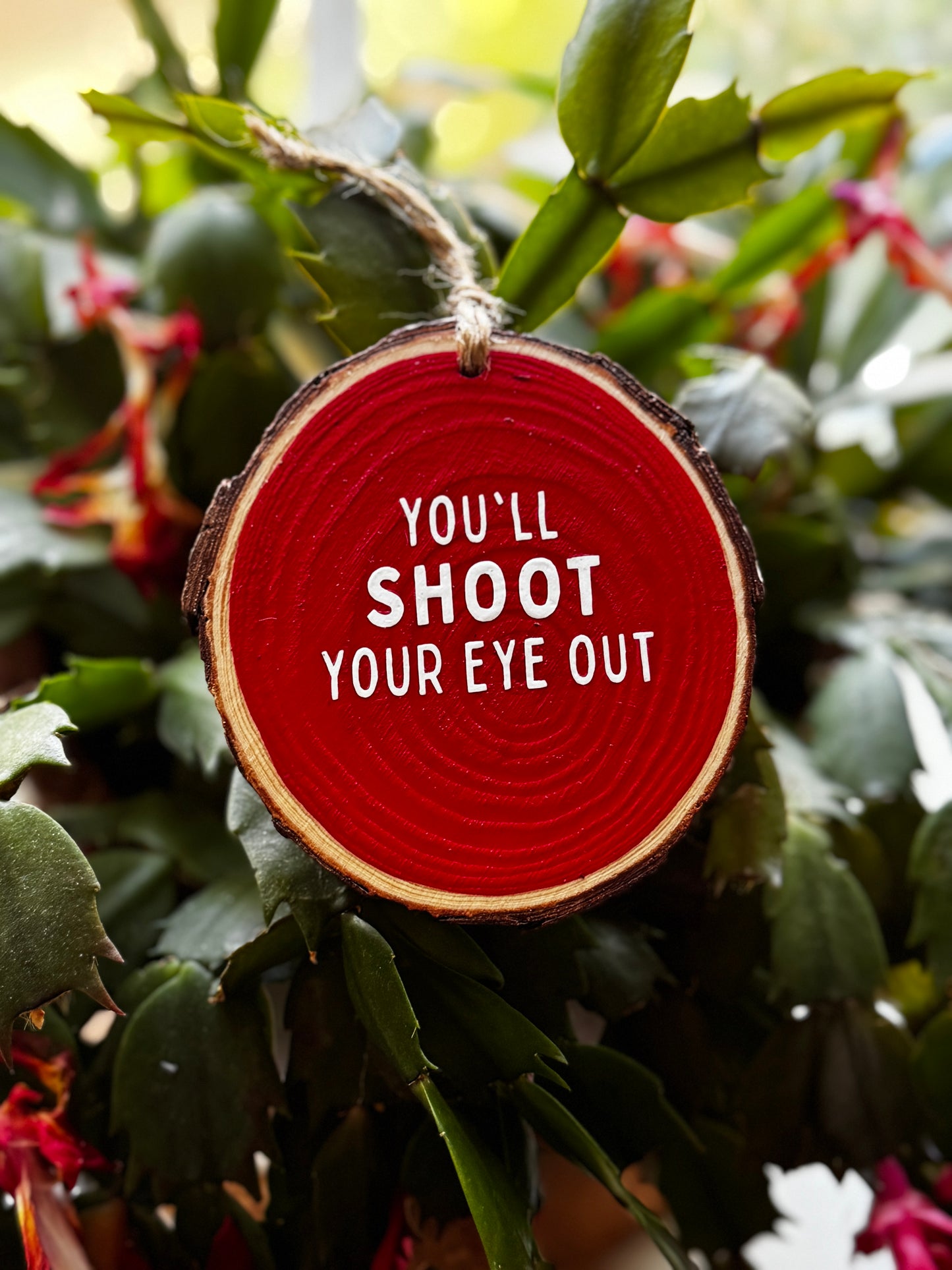 You'll Shoot Your Eye Out Wood Slice Ornament