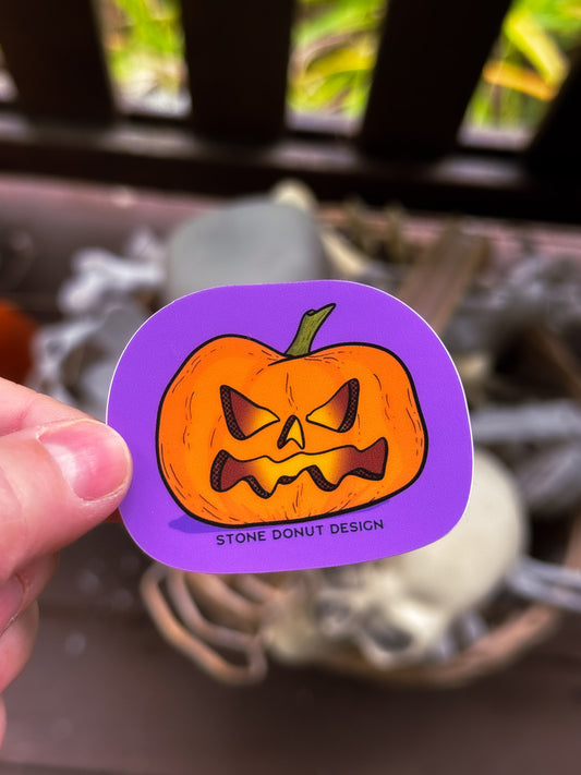 Spooky Jackolantern Vinyl Sticker