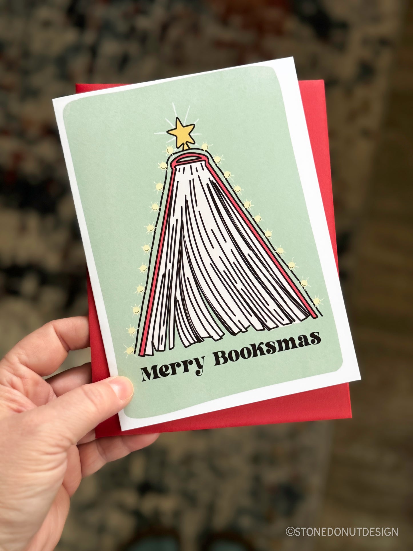 Merry Booksmas Holiday Greeting Card