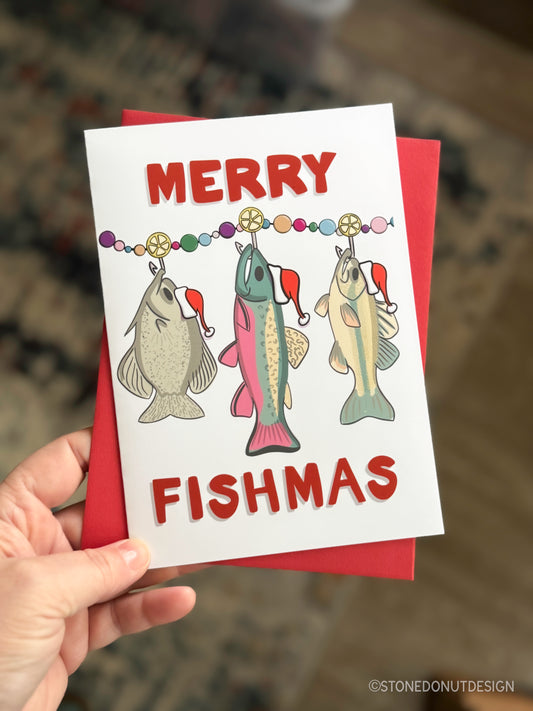 Merry Fishmas Holiday Greeting Card