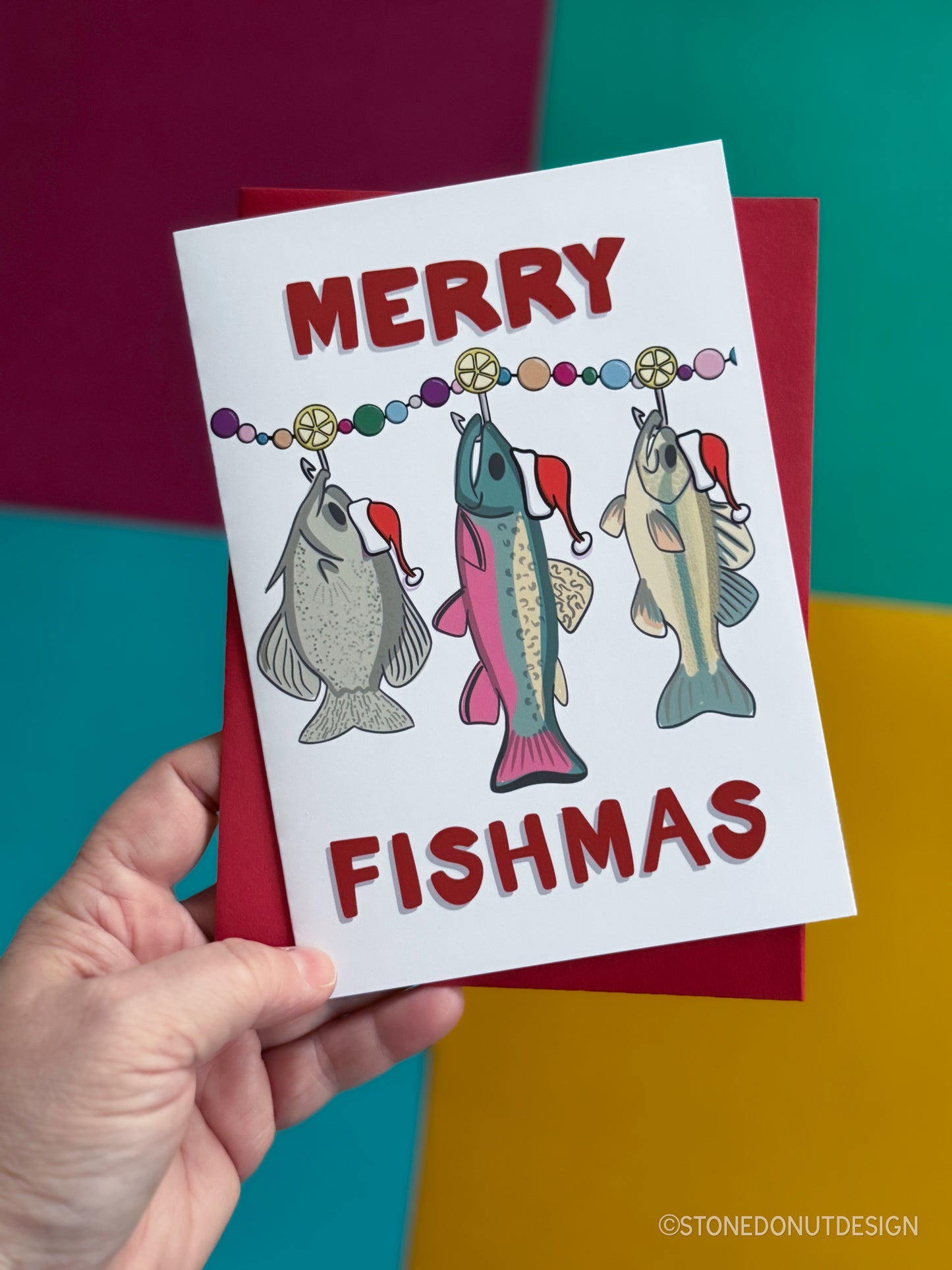 Merry Fishmas Holiday Greeting Card