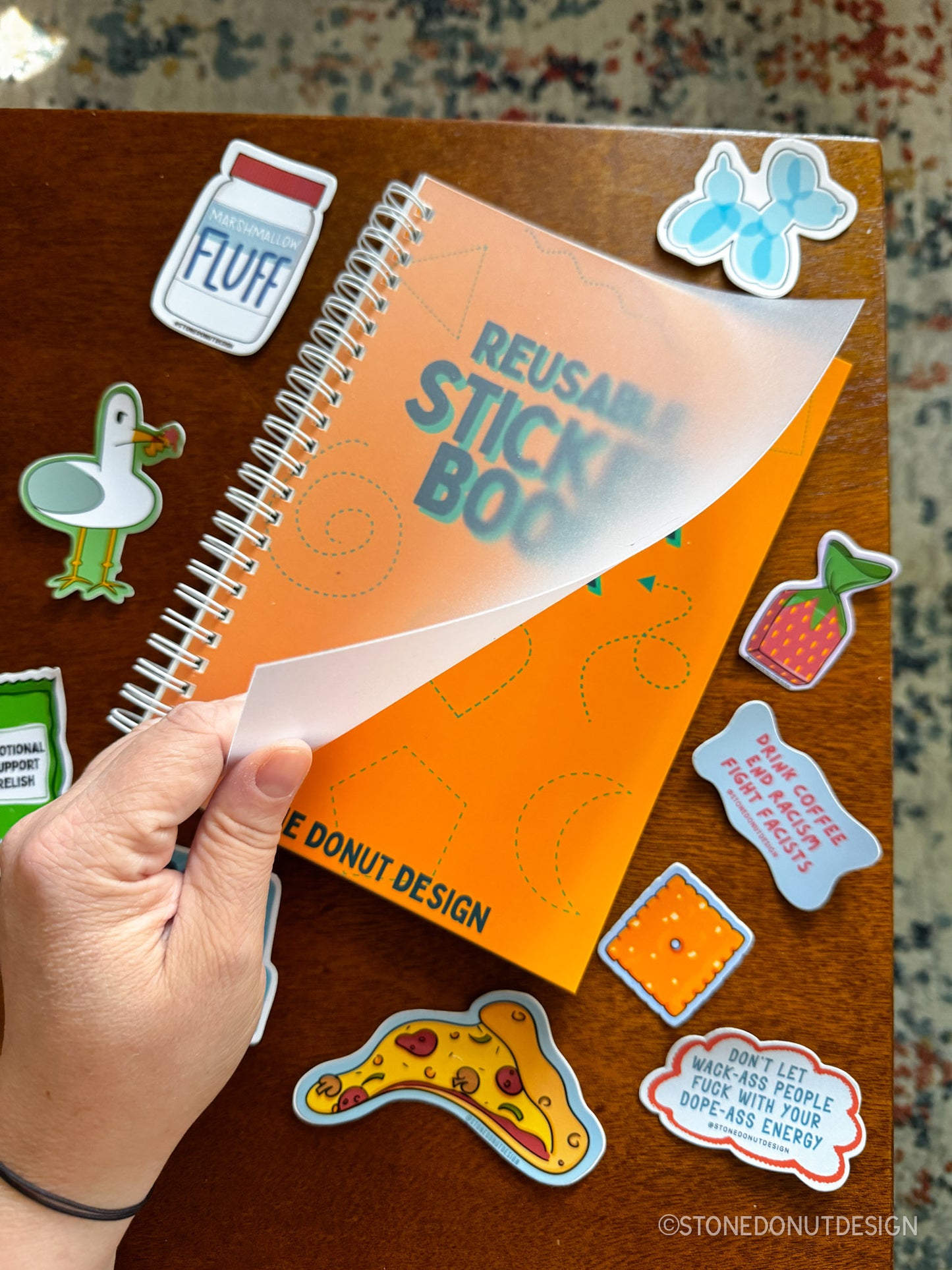 Mustard Reusable Sticker Book (50 double-sided pages)
