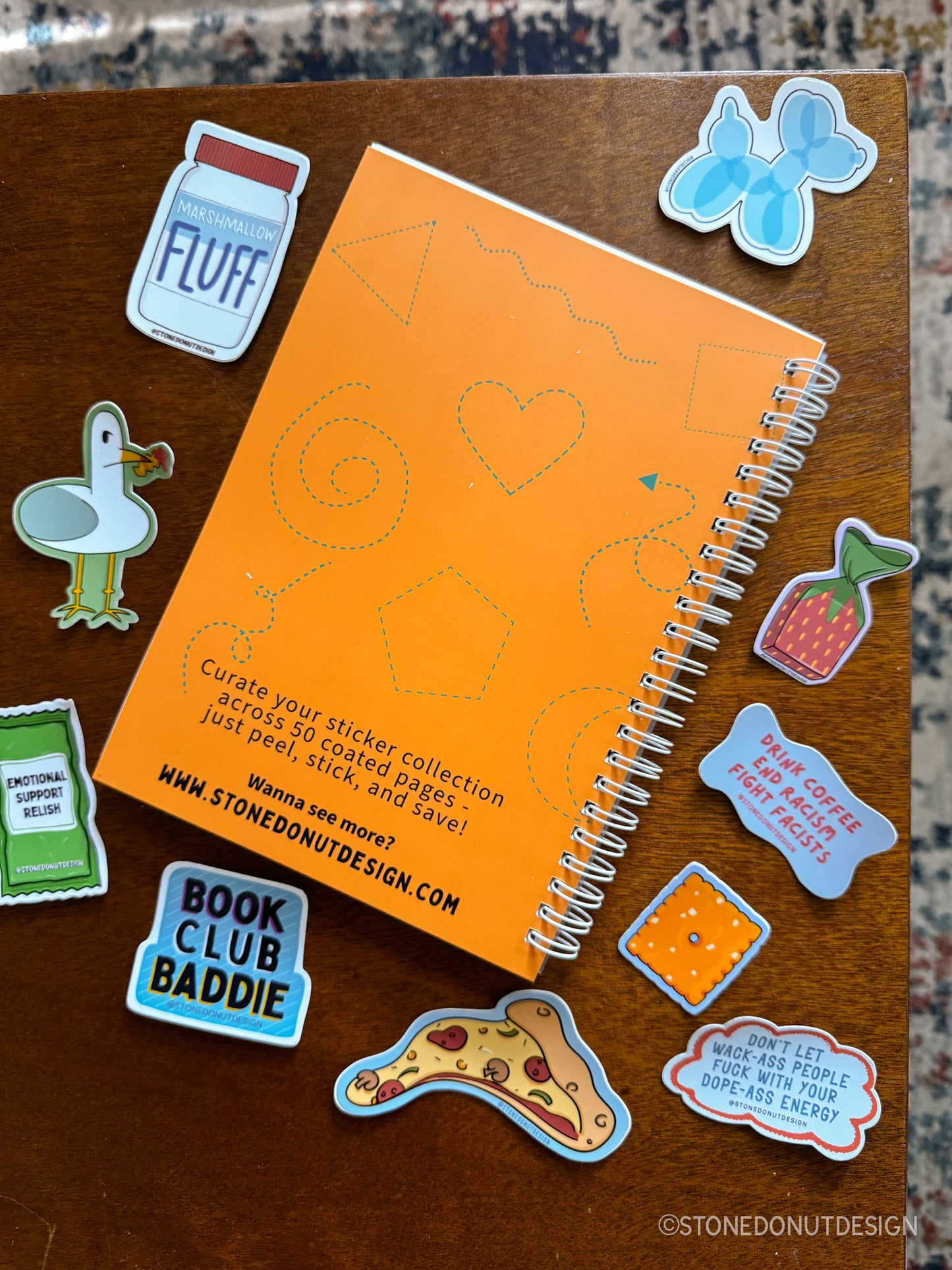 Mustard Reusable Sticker Book (50 double-sided pages)