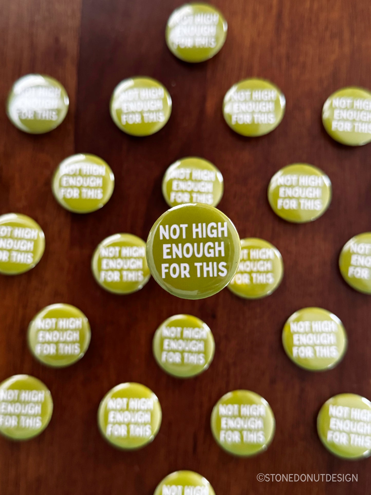 Not High Enough for This Pinback Button