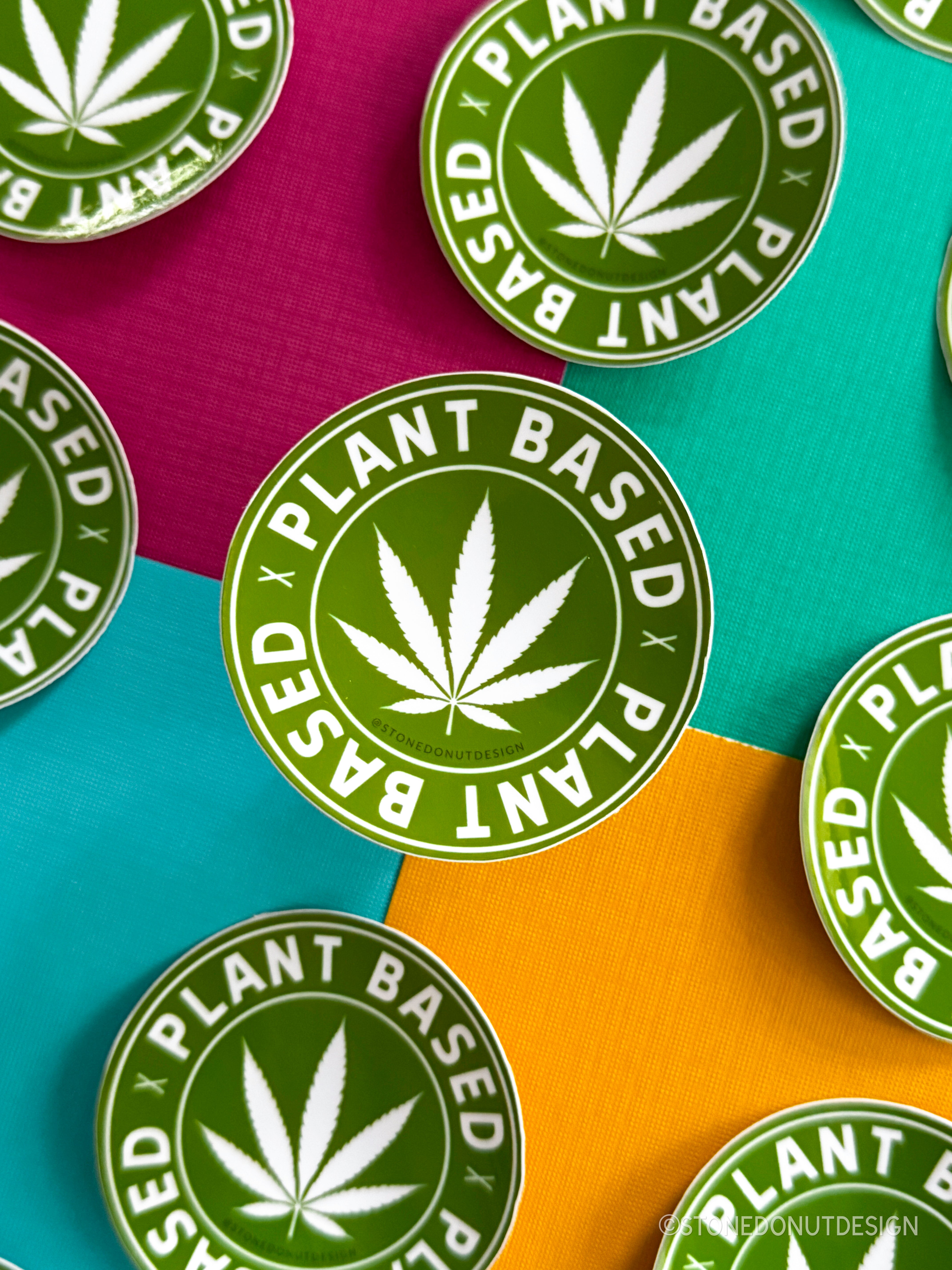 Plant Based Vinyl Sticker – Stone Donut Design