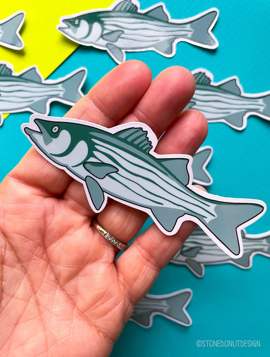 Striper Sticker Striped Bass Vinyl Sticker