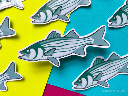 Striper Sticker Striped Bass Vinyl Sticker